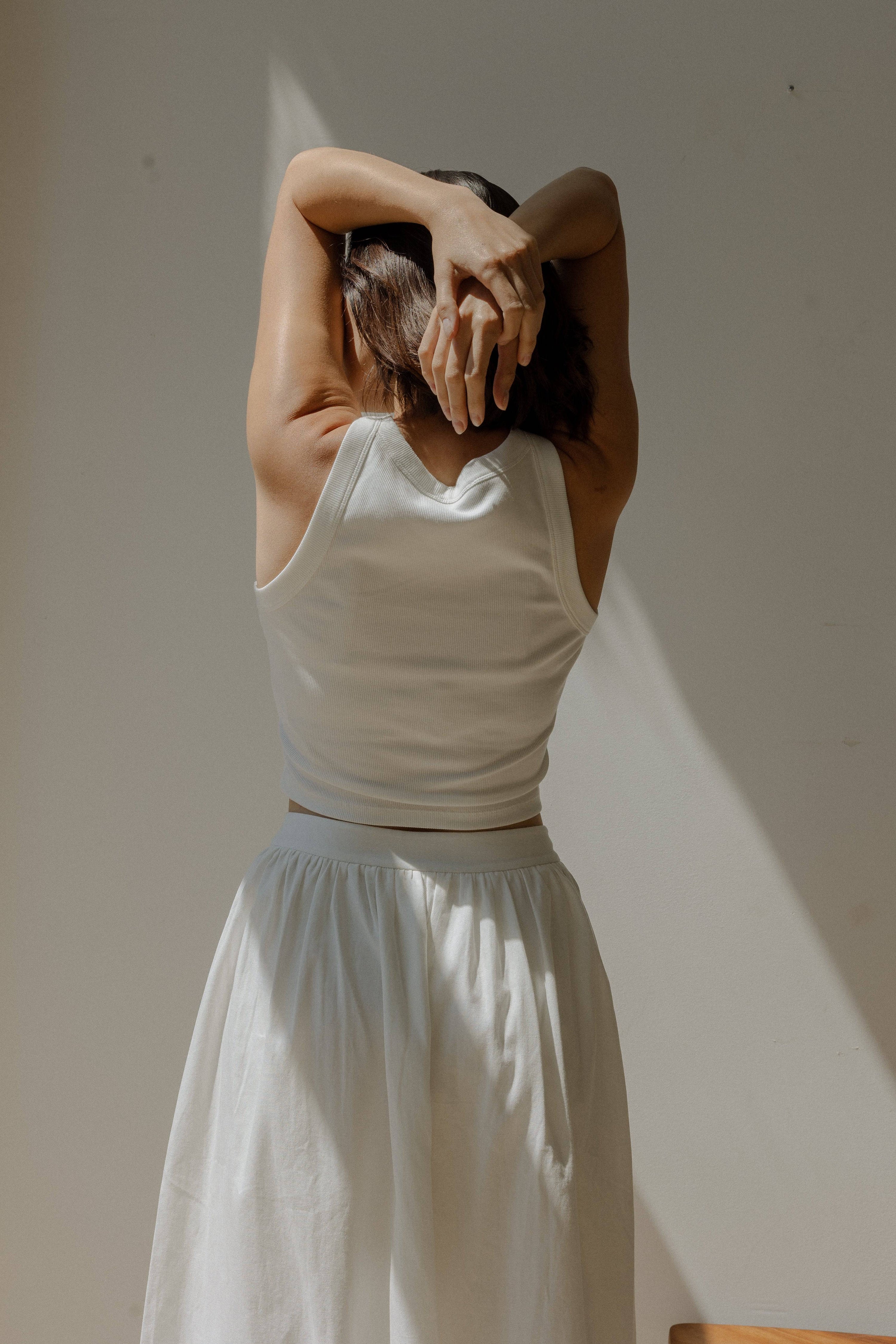 8169757147357, The Tonya Top, Tops, Mod Ref, Basic,Basics,Blush,cf-color-black,cf-color-blush,cf-color-olive,cf-size-l,cf-size-m,cf-size-s,cf-vendor-mod-ref,Cotton,Crop,Crop Top,Cropped,essentials,Everyday,final-sale,finalsale,layering,Layers,Olive,racerback,Rib,Ribbed,Ribbed Fabric,Ribbed Top,Ribbing,sale,tank,Tank Top, Information The Tonya Top is a basic cropped ribbed tank top. Crafted from a rayon-cotton-spandex blend, this racerback tank top is a versatile piece for your daily wardrobe. Perfect for pa