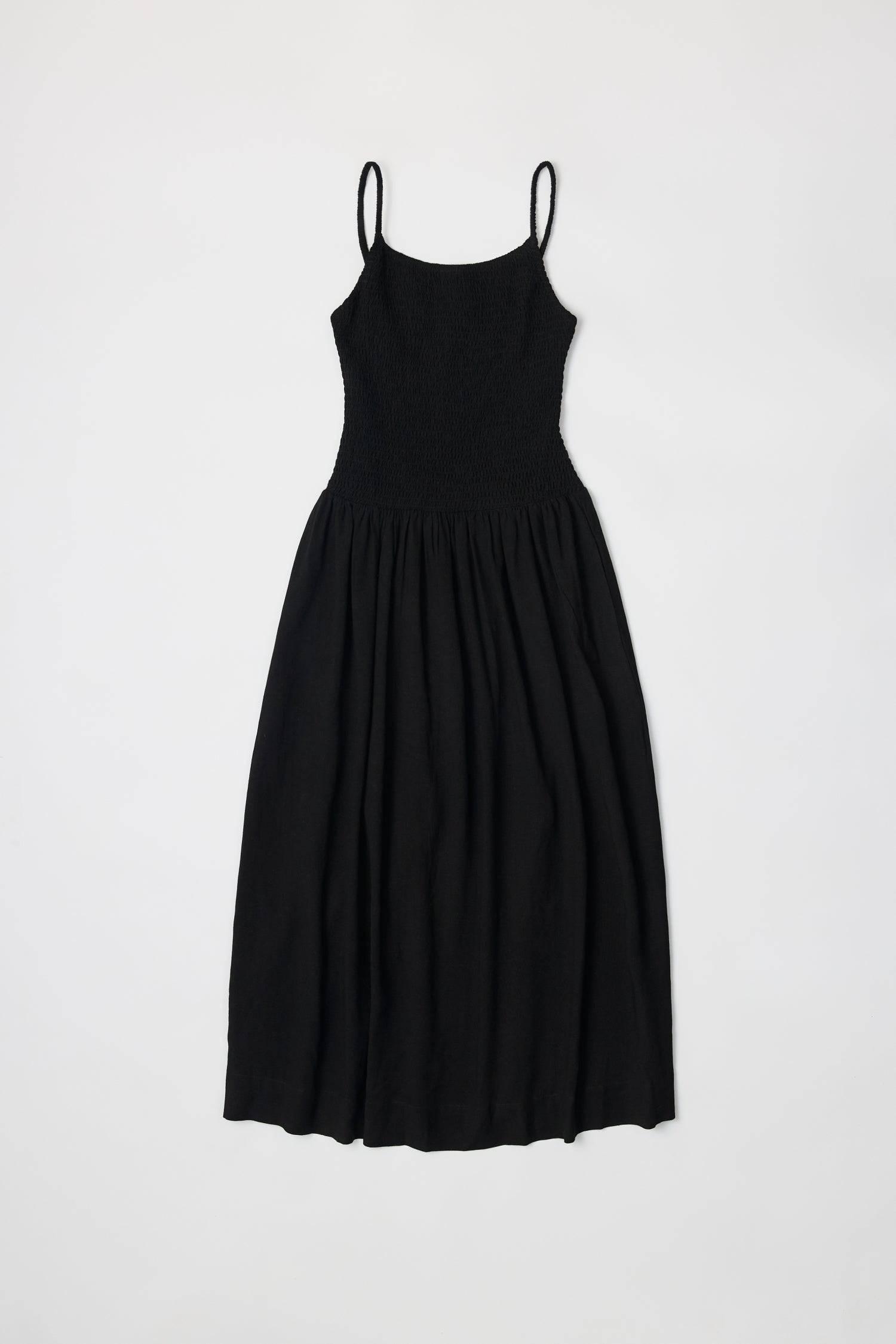 8346250805469, The Marcella Dress, Dress, All Row, brown,Casual,cf-color-chestnut,cf-color-natural,cf-color-white,cf-size-l,cf-size-m,cf-size-s,cf-vendor-all-row,Chestnut Brown,Comfort,Comfortable,dark brown,Feminine,Midi,Midi Dress,midi length,Minimal,minimalist,natural,new,Pockets,Semi-Formal,side pockets,Sleeveless,Sleeveless Dress,Slight Flare,Smocked,Spring,versatile,white,Womens, Information Meet The Marcella Dress, a stunning smocked dress that boasts a midi length with a fit and flare design that en