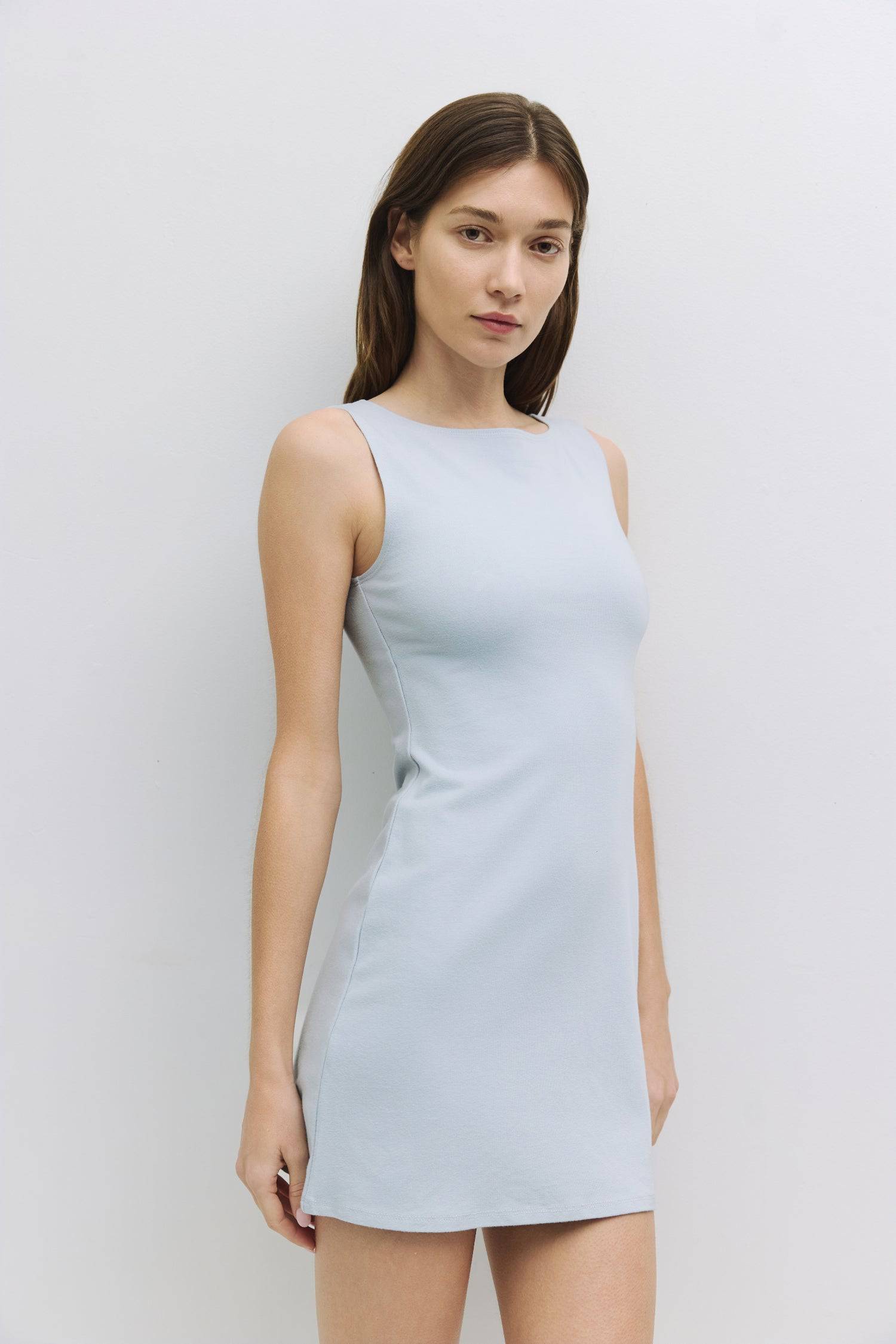 8722398937309, The Nikki Dress, Dress, All Row, Basic,Basics,Black,Bodycon,Casual,cf-color-black,cf-size-l,cf-size-m,cf-size-s,Comfortable,Cotton,Dress,everyday,Form Fitting,Lightweight,Midi Dress,new,rayon,Semi-Formal,Sleeveless Dress,SPANDEX,stretch,Stretchy,taupe,timeless,Transitional,viscose,womens, Information The Nikki Dress is the perfect little black dress, crafted from a brushed cotton jersey for a casual chic look. It exudes modern elegance and everyday comfort with its boat neckline and semi-fitt