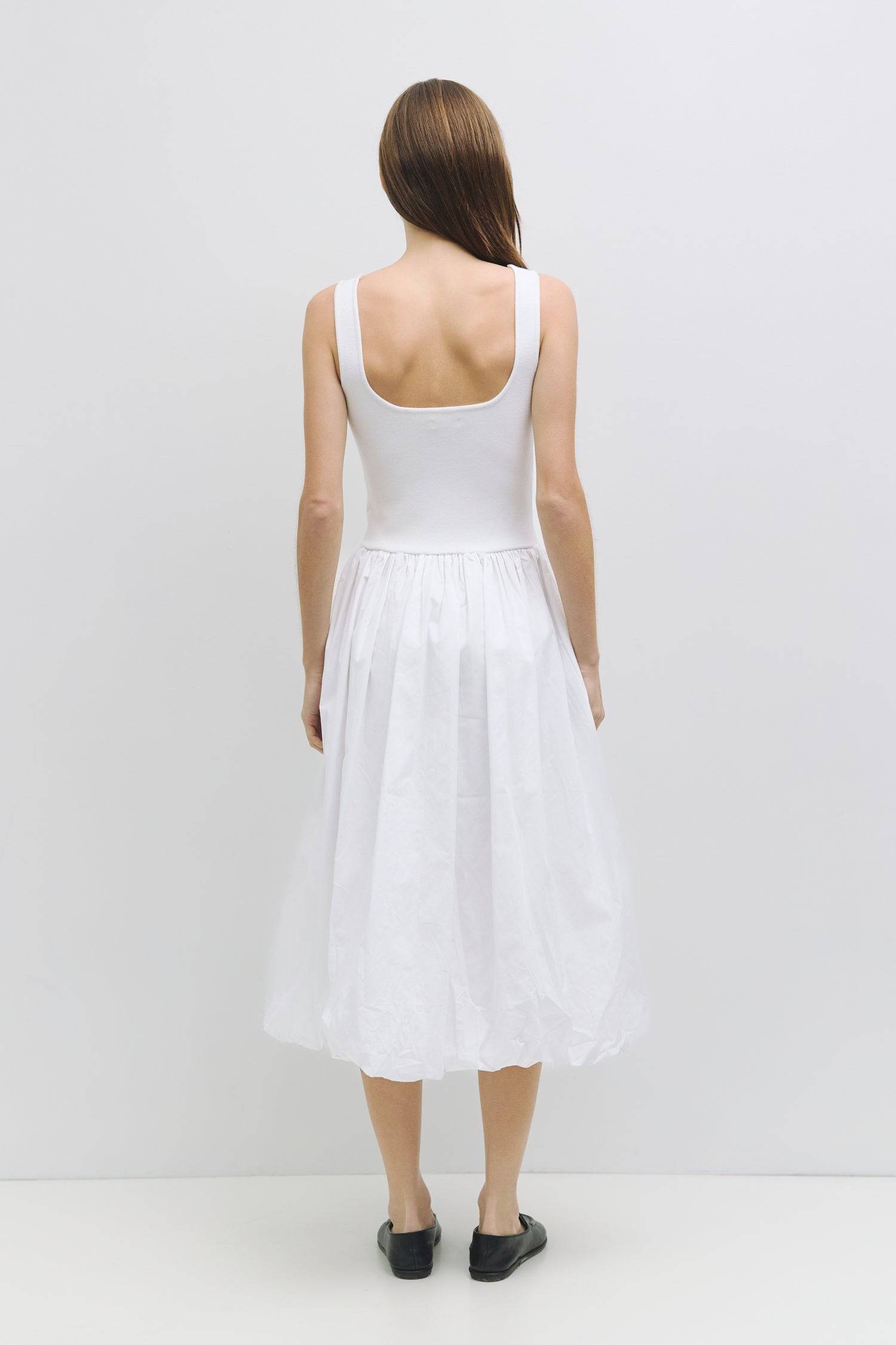 8831787335901, The Bella Dress, Dress, All Row, Black,bubble,bubble skirt,Casual,cf-color-black,cf-size-l,cf-vendor-all-row,Comfort,Comfortable,Dress,Elastic Waist,Everyday,Feminine,full skirt,Midi,Midi Dress,midi length,new,Pockets,rounded neckline,Semi-Formal,Sleeveless,Sleeveless Dress,stretch,Stretchy,versatile,Womens, Information The Bella Dress is a chic evolution of The Lucinda Dress, featuring a bubble skirt reminiscent of The Bella Skirt. Crafted with a midi length, this dress is designed with a di