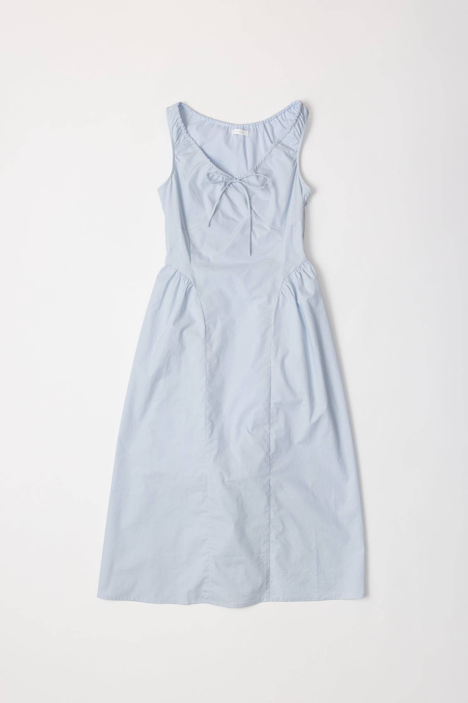 8911662874845, The Anika Dress, Dress, All Row, Casual,cf-color-white,cf-size-l,cf-size-m,cf-size-s,cf-vendor-mod-ref,Cinched Waist,Comfortable,Cotton,curve skirt,drawstring waist,Dress,dressy,final-sale,finalsale,Long Dress,maxi dress,Mid Length Dress,Midi,Midi Dress,midi length,new,sale,side pockets,Sleeveless,Spring,Summer,voluminous,womens, Information The Anika Dress is a comfortable sleeveless midi dress featuring a gathered neck design and front ties for a personalized fit. With shirring around the n