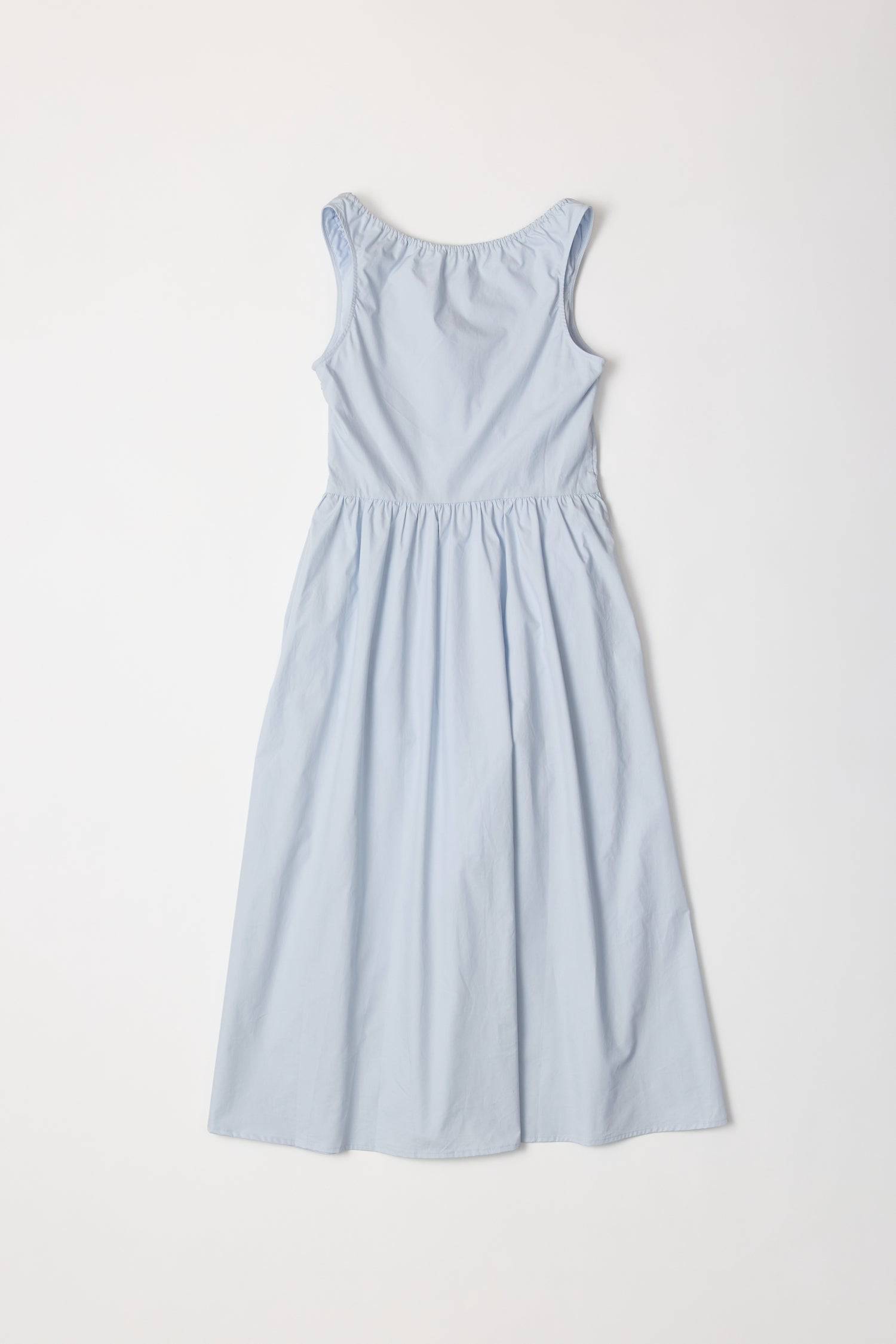 8911662874845, The Anika Dress, Dress, All Row, Casual,cf-color-white,cf-size-l,cf-size-m,cf-size-s,cf-vendor-mod-ref,Cinched Waist,Comfortable,Cotton,curve skirt,drawstring waist,Dress,dressy,final-sale,finalsale,Long Dress,maxi dress,Mid Length Dress,Midi,Midi Dress,midi length,new,sale,side pockets,Sleeveless,Spring,Summer,voluminous,womens, Information The Anika Dress is a comfortable sleeveless midi dress featuring a gathered neck design and front ties for a personalized fit. With shirring around the n