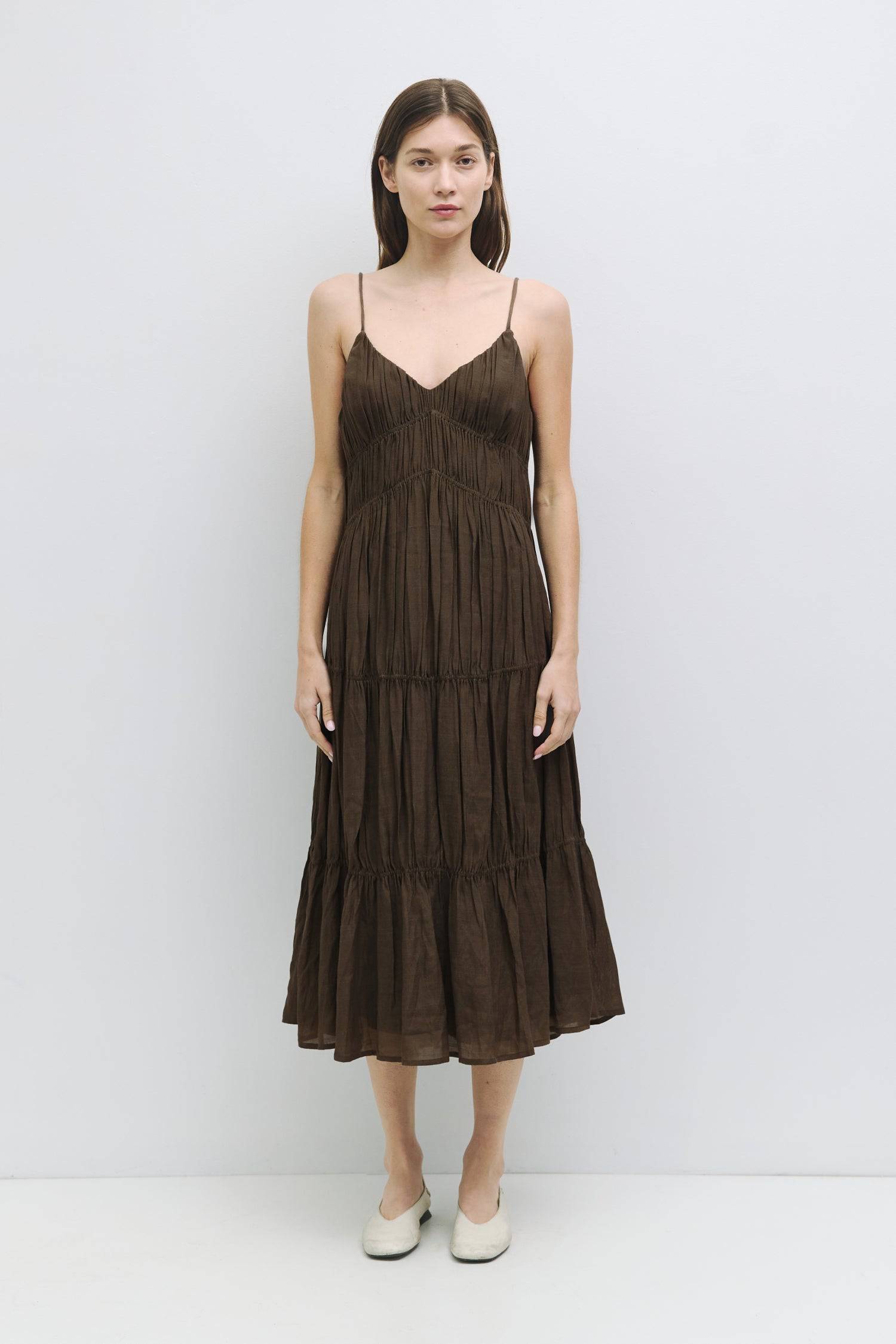 dressy brown dress The Kendra Dress Brown / S