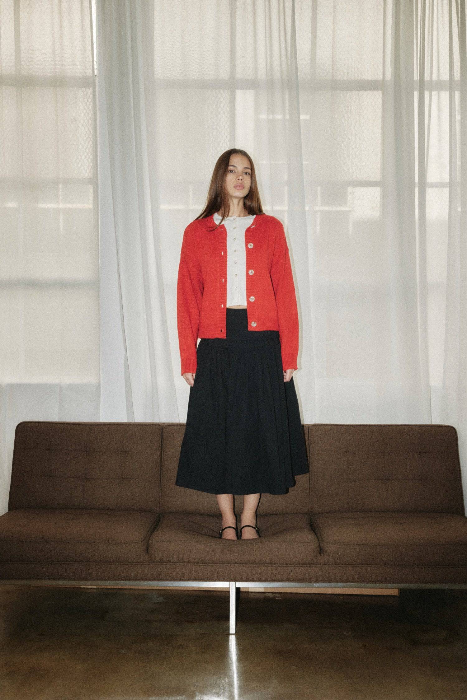 8302393393373, The Mariana Skirt, Bottoms, All Row, beige,Black,Bottom,Bottoms,Breathable,cf-color-black,cf-color-white,cf-size-l,cf-size-m,cf-size-s,cf-vendor-all-row,Comfortable,everyday,flowy,High Waist,Lime,Matching Set,Midi Skirt,POPLIN,Relaxed Fit,ruched,ruching,Semi-Formal,set,Sets,Skirt,spring,Summer,versatile,white,womens, Information The Mariana Skirt is an elevated midi skirt with wrap detailing at the waistline. It features a full, flowing design and an invisible back zipper for a seamless finis