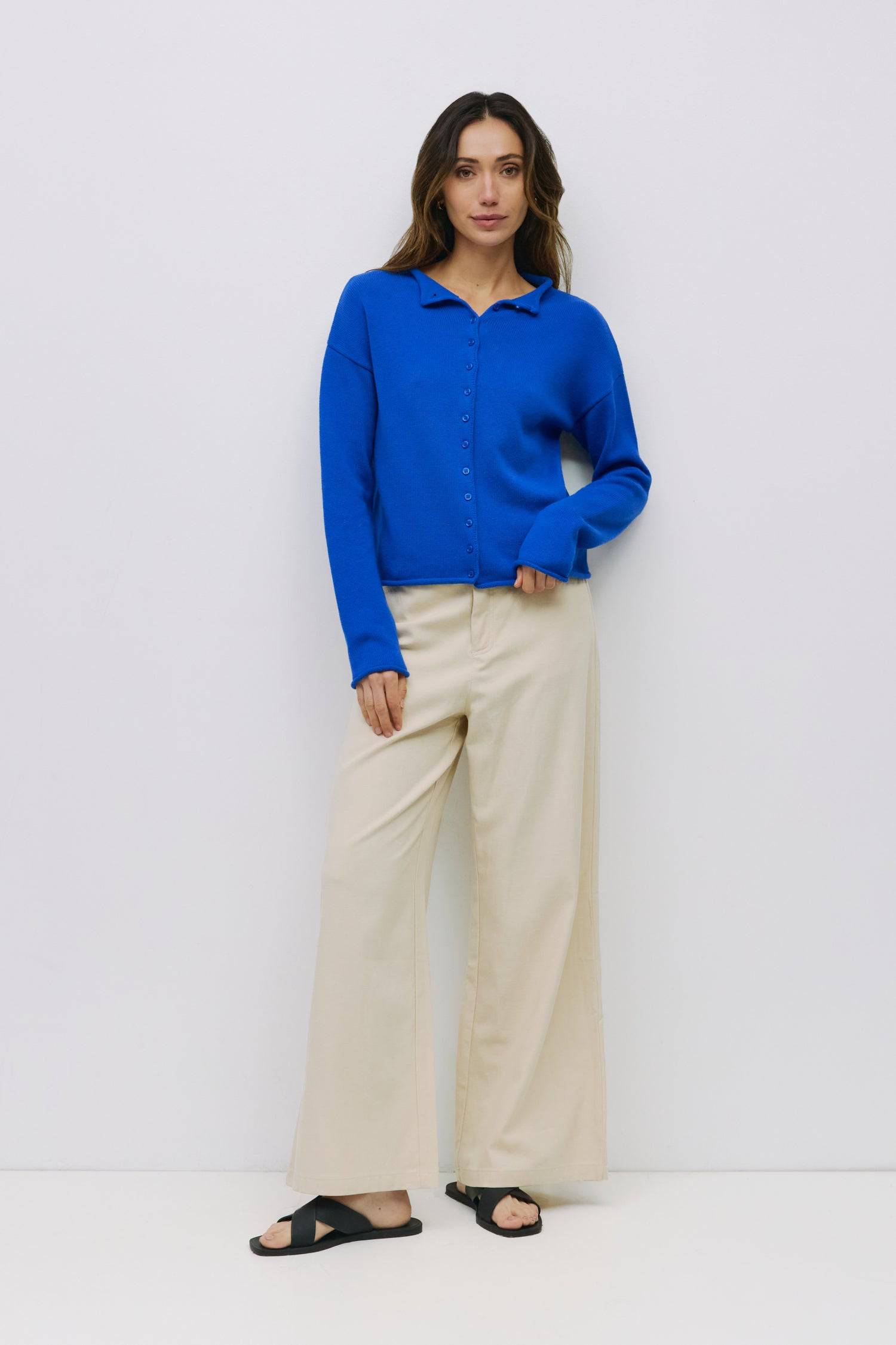 9045599453405, The Marlo Cardigan, Outerwear, Mod Ref, Basic,Basics,Button up,Cardigan,Casual,cf-color-oatmeal,cf-size-l,cf-size-m,cf-size-s,cf-size-xl,cf-size-xs,cf-vendor-mod-ref,Colder Seasons,Collar,collared,Cotton,fall,heavy weight,Knit,Mod Ref,modref,new,nylon,Pullover,Relaxed,Relaxed Fit,Rib Knit,rolled hem,set,Soft Knit,tonal,tonal buttons,Transitional,winter,Women's, Information The Marlo Cardigan is crafted from a midweight knit with a relaxed silhouette. Designed with a rolled crewneck, cuffs, an