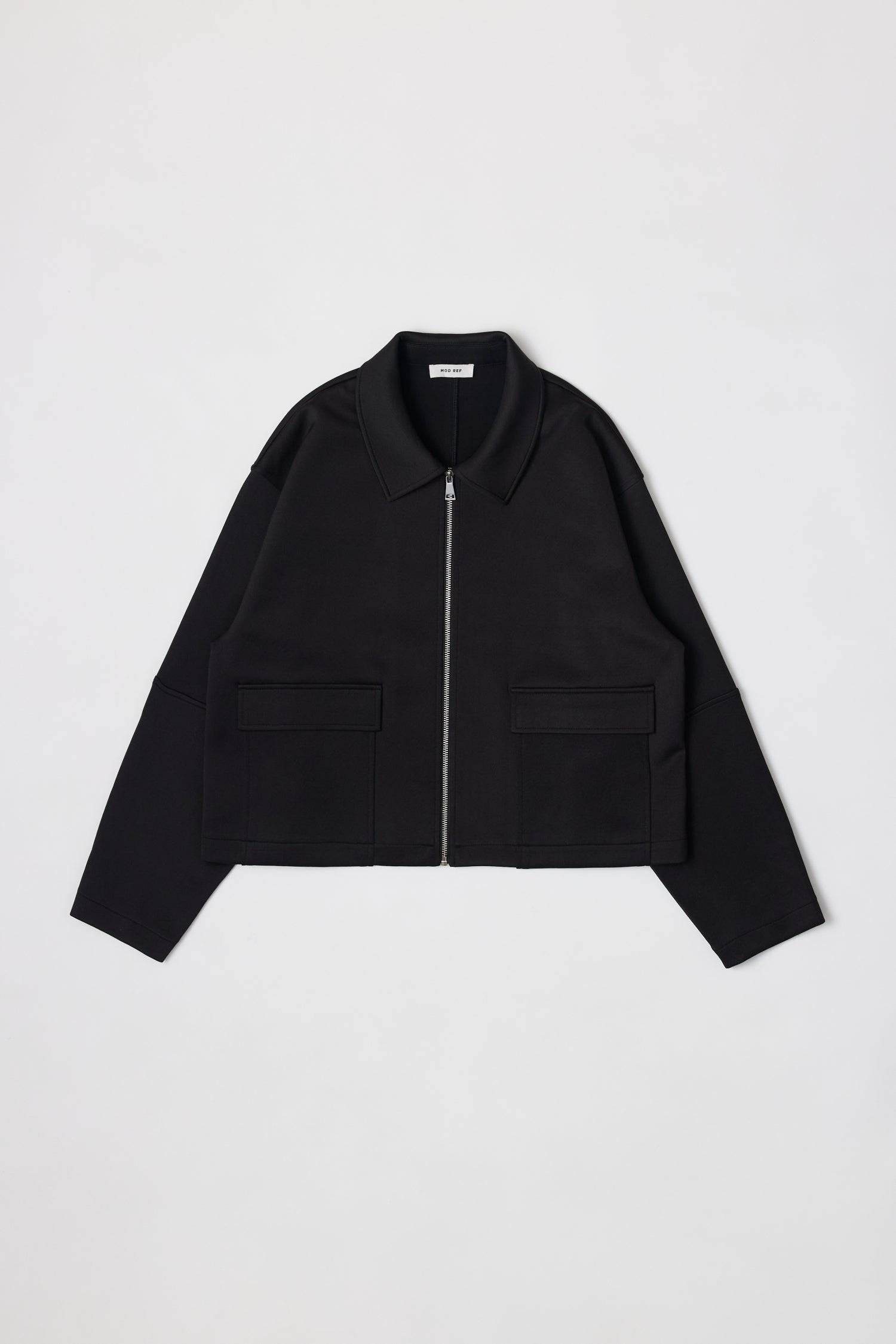 8831738773725, The Maelle Jacket, Outerwear, Mod Ref, Black,Button,Buttons,Casual,cf-color-black,cf-color-brown,cf-size-l,cf-size-m,cf-size-s,cf-vendor-mod-ref,Coat,Collar,collared,Collared Jacket,Comfort,Comfortable,Details,Everyday,Front Pocket,Front Pockets,layer,layered,layering,Layers,Long,Long Sleeve,modref,new,Outerwear,Oversized,Patch Pockets,Pocket,Pockets,Stitch,Stitching,Womens, Information The Maelle Jacket is a semi-cropped jacket made from heavy-weight scuba fabric and features structured slee