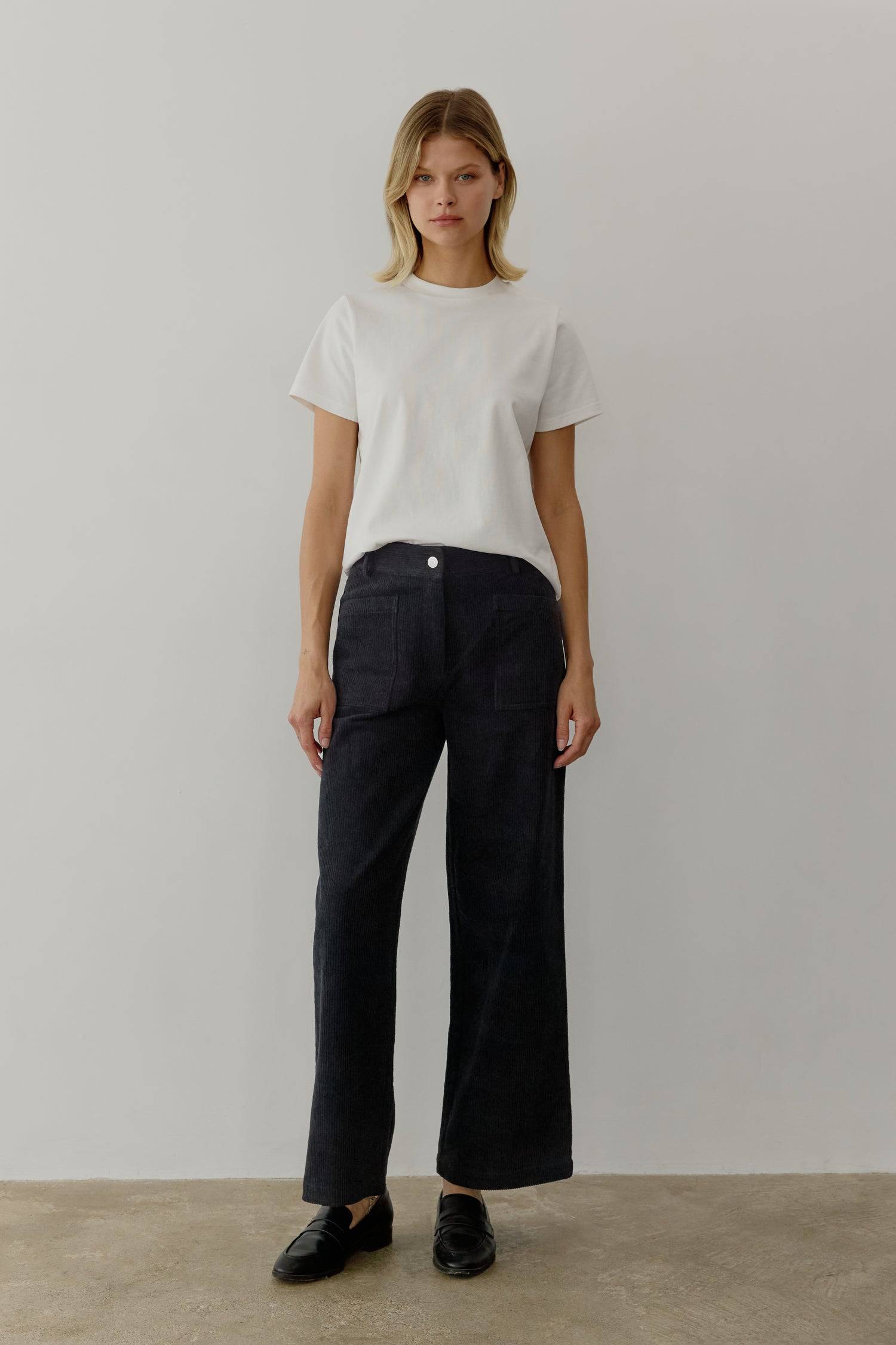 8767796707549, The Nadya Pants, Bottoms, All Row, All Row,allrow,Black,Bottom,Bottoms,Casual,cf-color-black,cf-color-red,cf-color-white,cf-size-l,cf-size-m,cf-size-s,cf-vendor-all-row,collared,Corduroy,corduroy pants,Cotton,Pants,Red,Relaxed,Relaxed Fit,sale,Vintage,Washed,Womens, Information The Nadya Pants are full-length corduroy pants with medium-weight fabrication that's perfect for any season. The mid-waist and straight legs offer a timeless silhouette, while the four patch pockets add a functional el