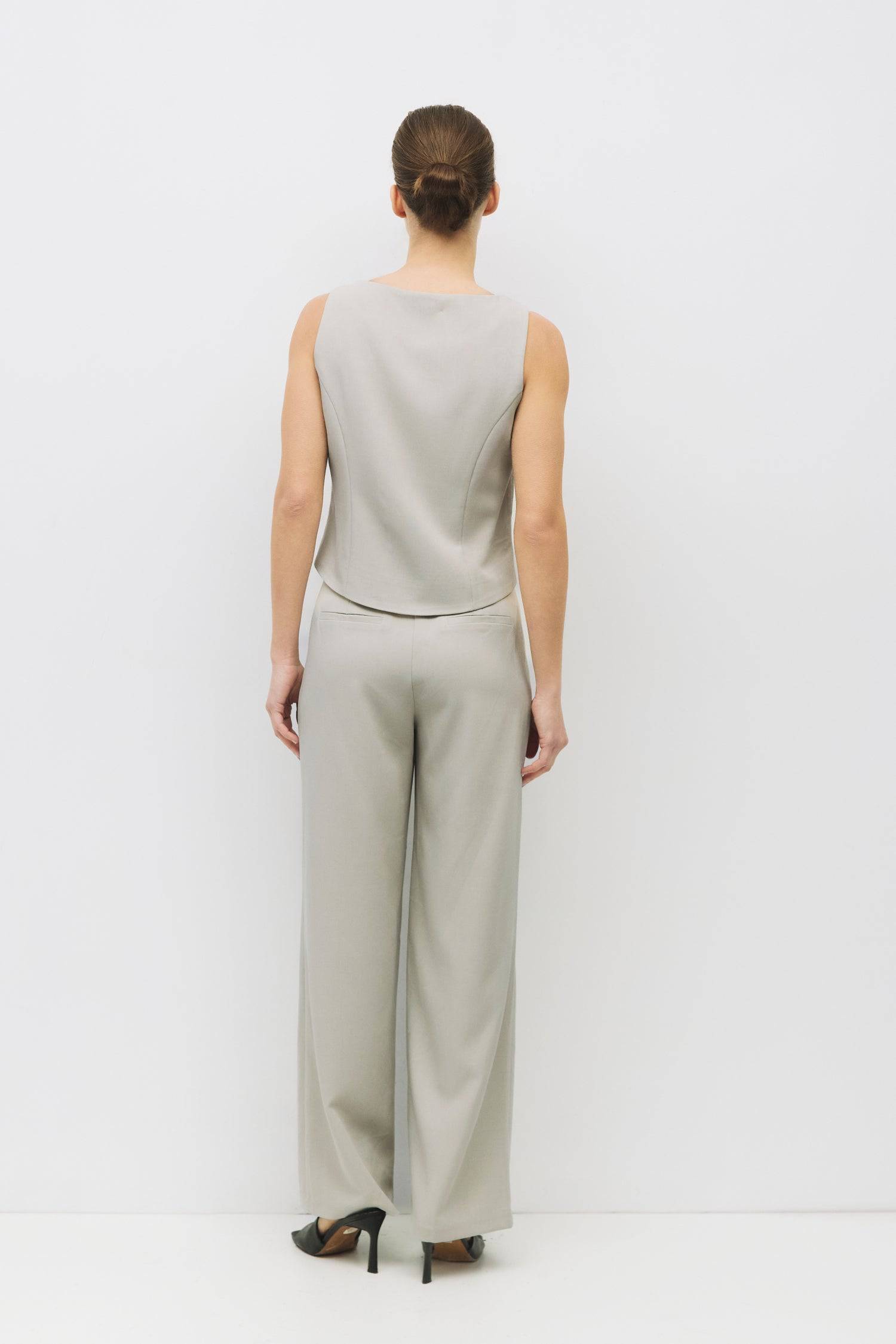 8992862011613, The Nichole Pants, Bottoms, Mod Ref, Basic,Basics,Bottoms,Casual,cf-size-l,cf-size-m,cf-size-s,cf-vendor-mod-ref,Comfortable,Everyday,Front Pocket,Long Pants,mid rise,modref,Pants,Patch Pockets,Pleated,Pockets,Sets,Spring,straight fit,Transitional,white,women,Womens, Information The Nichole Pants feature sharp front-pressed pleats and a tailored fit with side and back welt pockets for a clean, refined look. With a front zipper, hidden hook and eye closure, and invisible hem, they pair effortl