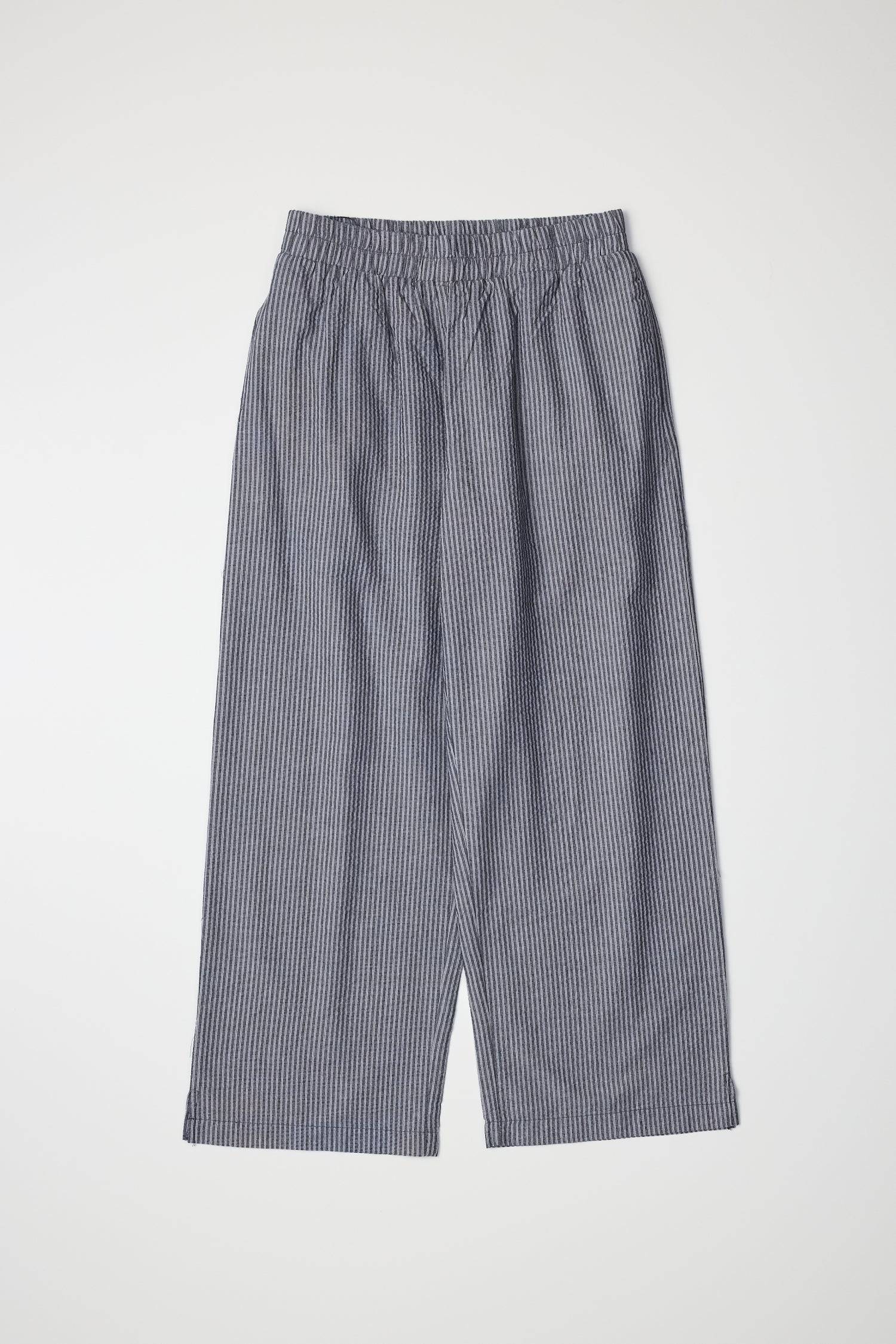 8983684088029, The Ryland Pants, Bottoms, Mod Ref, Basic,Basics,Bottoms,Casual,cf-size-l,cf-size-m,cf-size-s,cf-vendor-mod-ref,Comfortable,Everyday,Front Pocket,Long Pants,mid rise,modref,Pants,Patch Pockets,Pleated,Pockets,Sets,Spring,straight fit,Transitional,white,women,Womens, Information The Ryland Pants are relaxed-fit, seersucker pants, featuring an elasticized waistband, mid-ankle length, side pockets, a back pocket on the right side, and an inner shorts lining. Pair it with The Ryland Top (TR3866)