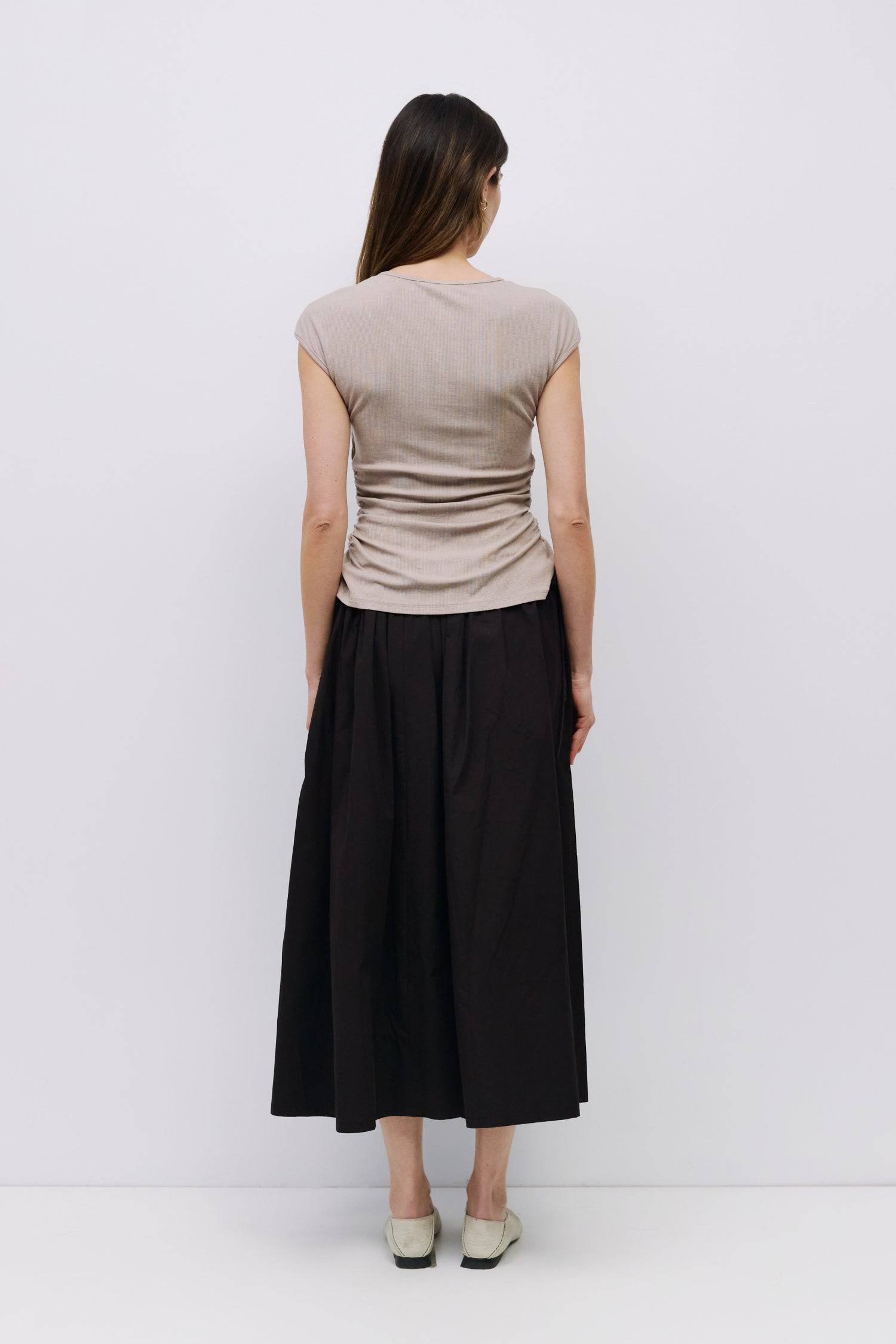 8994991636701, The Kiana Skirt, Bottoms, All Row, Black,Bottom,Bottoms,Breathable,cf-color-black,cf-color-white,cf-color-yellow,cf-size-l,cf-size-m,cf-size-s,cf-vendor-all-row,Comfortable,everyday,High Waist,Midi Skirt,new,Skirt,spring,Summer,versatile,white,womens, Information The Kiana Skirt features adjustable ties on either side of the waist for a customizable fit. Crafted from midweight fabric, it offers a flattering silhouette with a relaxed, effortless vibe. Details 100% Cotton Adjustable Side Waist