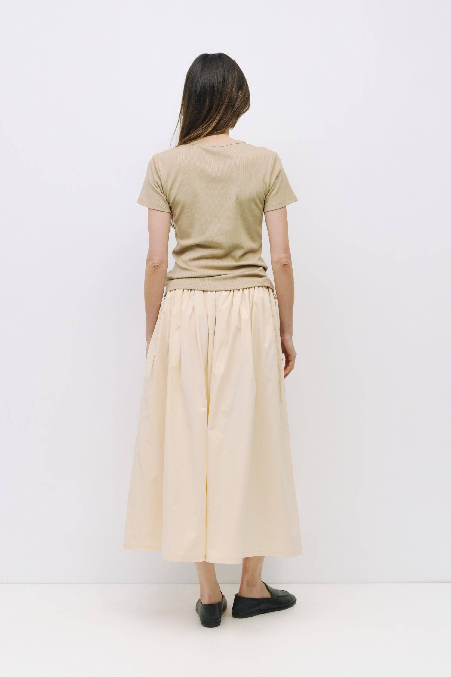 8994991636701, The Kiana Skirt, Bottoms, All Row, Black,Bottom,Bottoms,Breathable,cf-color-black,cf-color-white,cf-color-yellow,cf-size-l,cf-size-m,cf-size-s,cf-vendor-all-row,Comfortable,everyday,High Waist,Midi Skirt,new,Skirt,spring,Summer,versatile,white,womens, Information The Kiana Skirt features adjustable ties on either side of the waist for a customizable fit. Crafted from midweight fabric, it offers a flattering silhouette with a relaxed, effortless vibe. Details 100% Cotton Adjustable Side Waist
