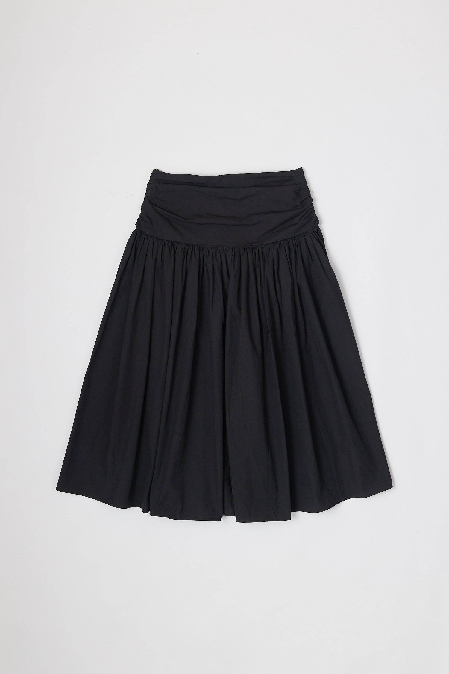 8302393393373, The Mariana Skirt, Bottoms, All Row, beige,Black,Bottom,Bottoms,Breathable,cf-color-black,cf-color-white,cf-size-l,cf-size-m,cf-size-s,cf-vendor-all-row,Comfortable,everyday,flowy,High Waist,Lime,Matching Set,Midi Skirt,POPLIN,Relaxed Fit,ruched,ruching,Semi-Formal,set,Sets,Skirt,spring,Summer,versatile,white,womens, Information The Mariana Skirt is an elevated midi skirt with wrap detailing at the waistline. It features a full, flowing design and an invisible back zipper for a seamless finis