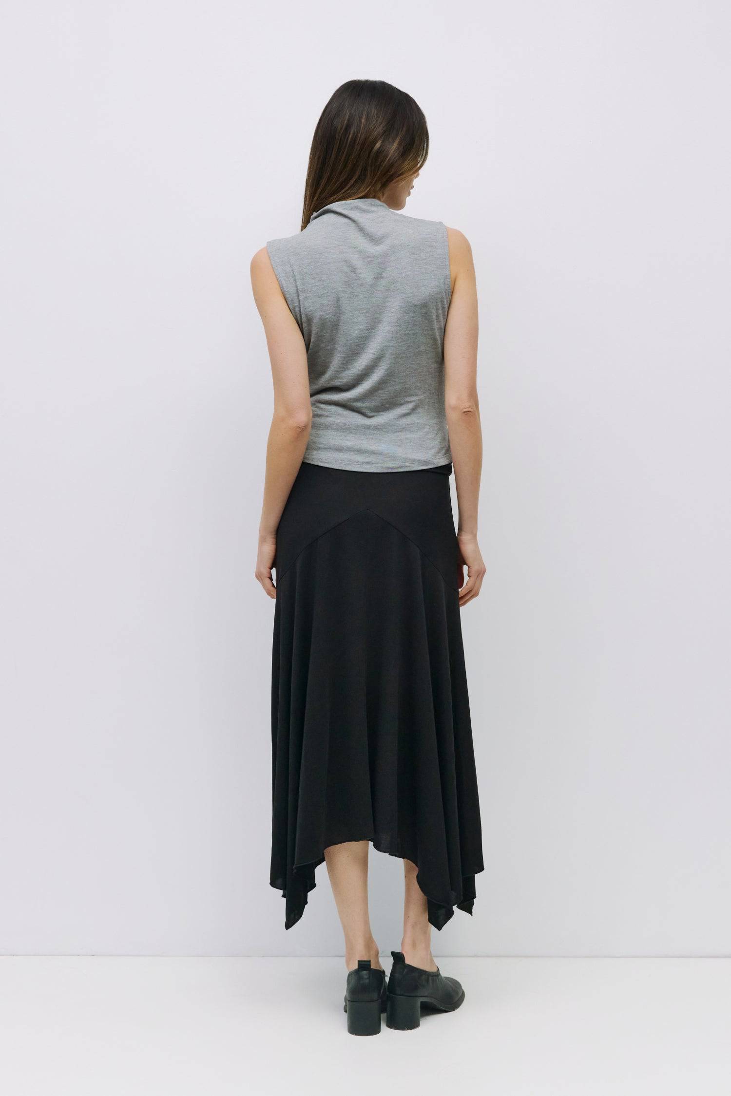 8983698866397, The Genesis Top, Tops, All Row, adjustable,adjustable ties,Black,brown,Casual,cf-color-brown,cf-color-cream,cf-color-olive,cf-size-l,cf-size-m,cf-size-s,cf-size-xl,cf-vendor-all-row,Comfortable,Cream,Crew Neckline,Everyday,flowy,Front Tie,Layers,Lightweight,Minimal,new,Relaxed,Relaxed Fit,Soft,Spring,Top,Trendy,Women's, Information The Genesis Top is a sleeveless mock neck tank featuring shirring detail at the waist for a flattering fit. Its meet-and-greet length makes it perfect for pairing