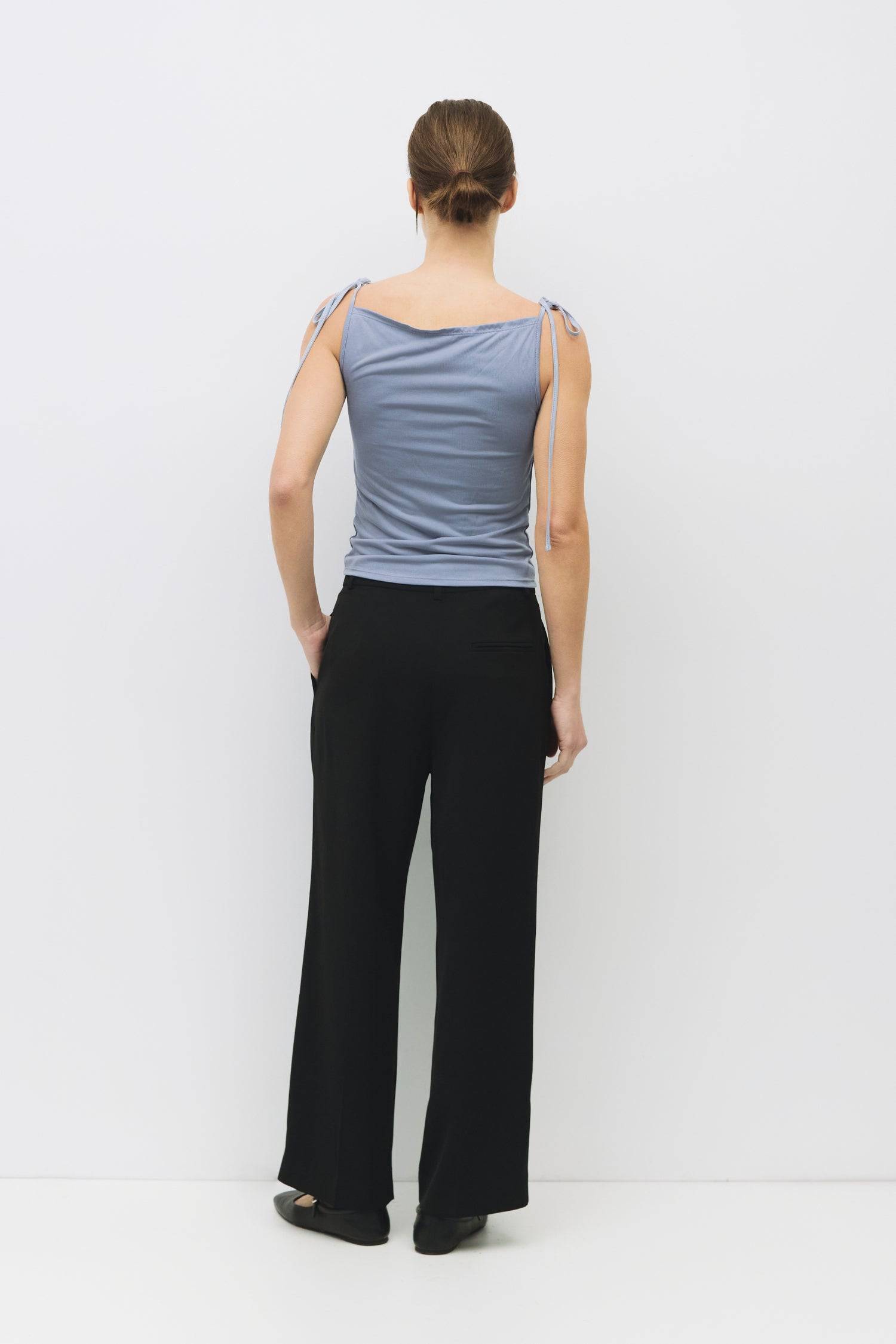 8983746248925, The Parker Top, Tops, All Row, All Row,allrow,Black,Casual,cf-color-black,cf-color-blush,cf-color-charcoal,cf-color-olive,cf-color-white,cf-size-l,cf-size-m,cf-size-s,cf-vendor-all-row,Charcoal,Cowl,cowl neck,Cozy,Draped,final-sale,finalsale,ivory,Khaki,knit,Knit Top,Long Sleeve,Long Sleeve Top,Matching Set,modal,new,sale,set,Sets,Short Sleeve,Spring,Summer,texture,thin,Women's,womens top, Information The Parker Top is a sleeveless, fitted cupro knit top with a front cowl neckline and tie sho