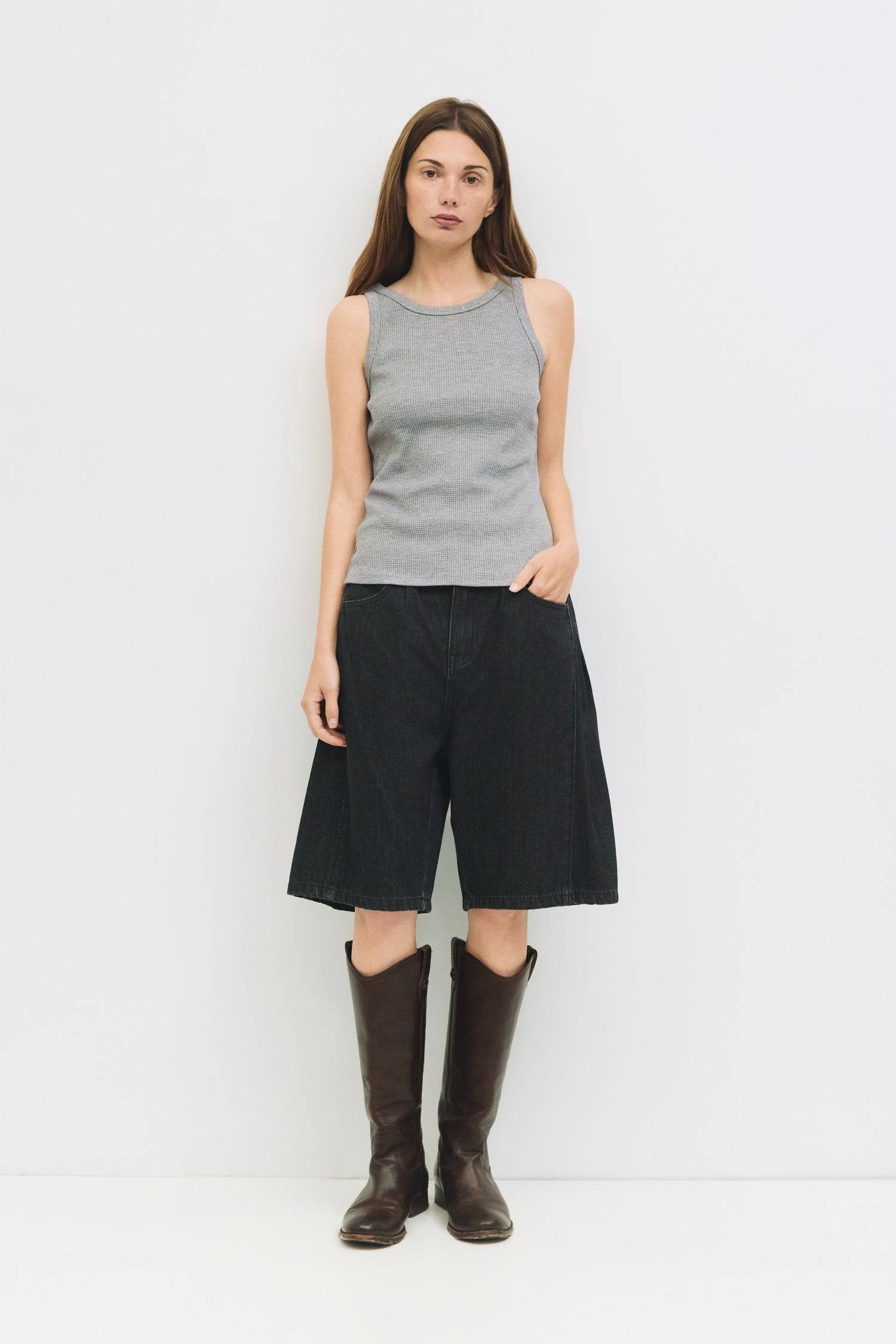 9023156912349, The Anza Top, Tops, All Row, Casual,cf-color-cream,cf-color-grey,cf-color-olive,cf-size-l,cf-size-m,cf-size-s,cf-size-xl,cf-vendor-all-row,Comfortable,Cream,Crew Neckline,Everyday,Form Fitting,Front Tie,Grey,Layers,mid weight,Minimal,new,Relaxed,Relaxed Fit,Scoop Neckline,Sleeveless,Sleeveless Top,Soft,Spring,Top,Transitional,Trendy,waffle knit,Women's, Information The Anza Top is a form-fitting thermal knit tank designed with a sleek, scoop neckline for a flattering silhouette. The midweight