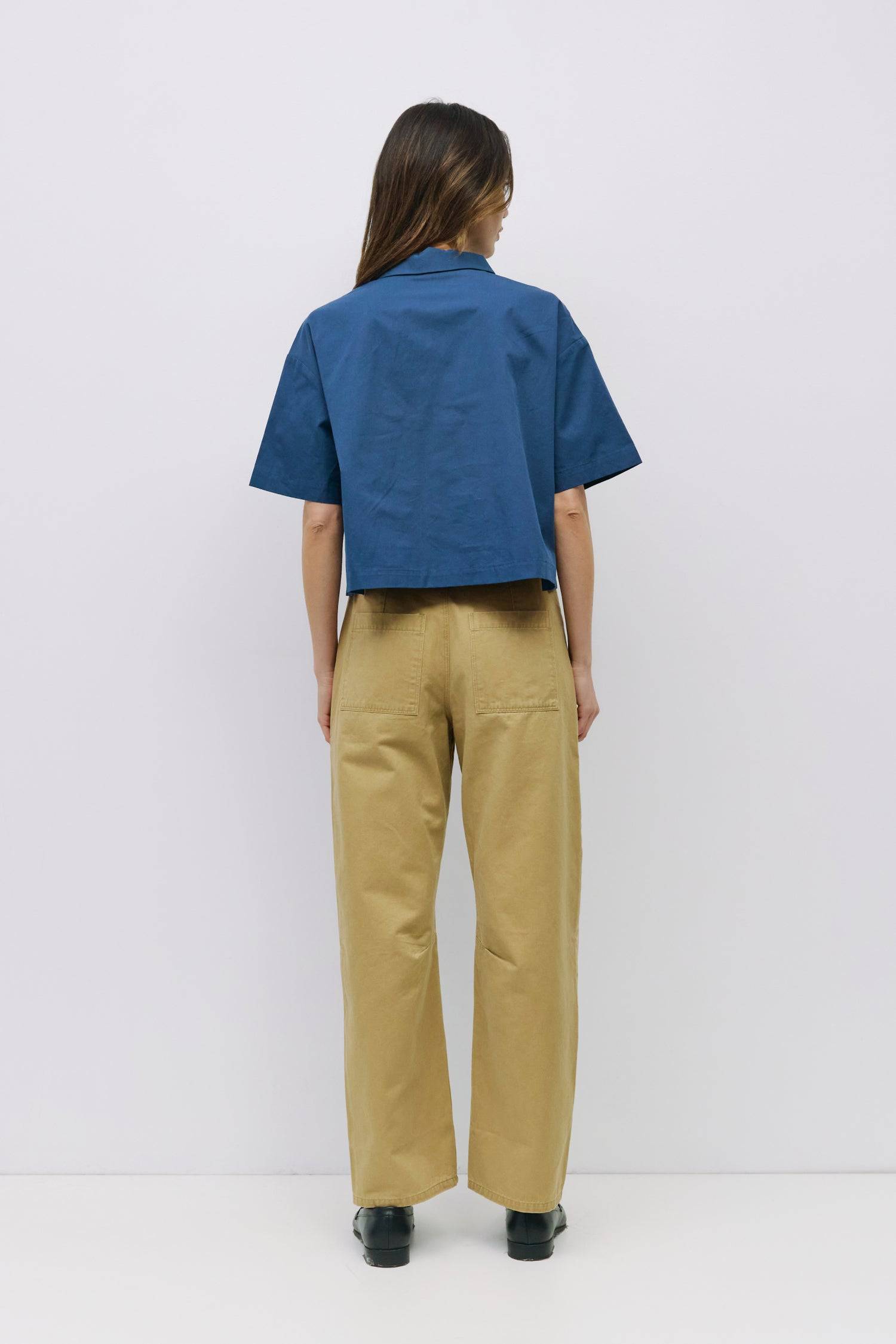 9023660294365, The Dawson Top, Tops, All Row, All Row,allrow,beige,Black,Casual,cf-color-beige,cf-color-black,cf-color-white,cf-size-l,cf-size-m,cf-size-s,cf-vendor-all-row,Comfortable,Cozy,flattering,knit,new,off shoulder,set,Sets,Short Sleeve,Spring,Summer,Twist,Women's,womens top, Information The Dawson Top is a boxy-fit poplin blouse with a collared neckline and a playful tie front detail at the bottom of the neck. The mid-length sleeves and side slits offer a relaxed, contemporary look in soft, midweig
