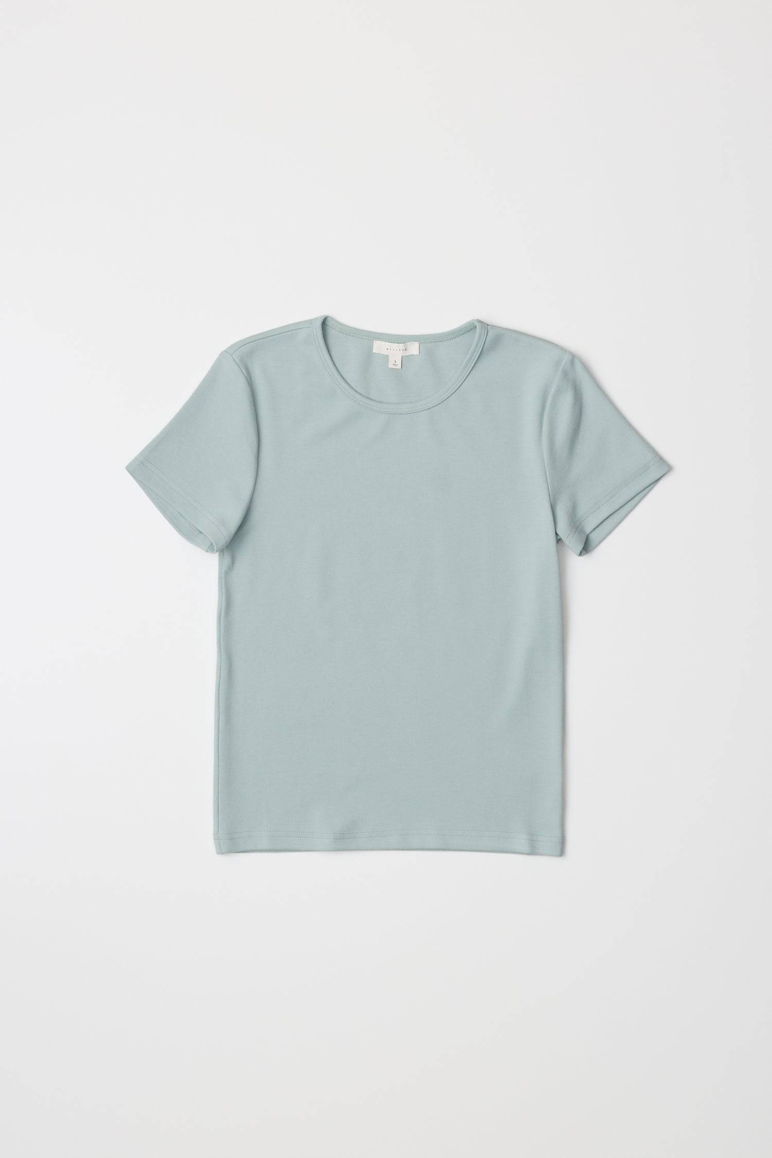 8994154250461, The Frida Top, Tops, All Row, back tie,Black,Blue,cf-color-blue,cf-color-lightblue,cf-color-white,cf-size-l,cf-vendor-all-row,Comfort,Comfortable,Crew Neck,Crew Neckline,Feminine,Form Fitting,Light Blue,new,Short Sleeve,Spring,Tops,versatile,white,Womens,womens top, Information The Frida Top is a form-fitting short sleeve knit made from soft, medium-weight fabric for a comfortable, tailored look. With a simple neck binding detail, it’s a versatile piece that pairs easily with both casual and