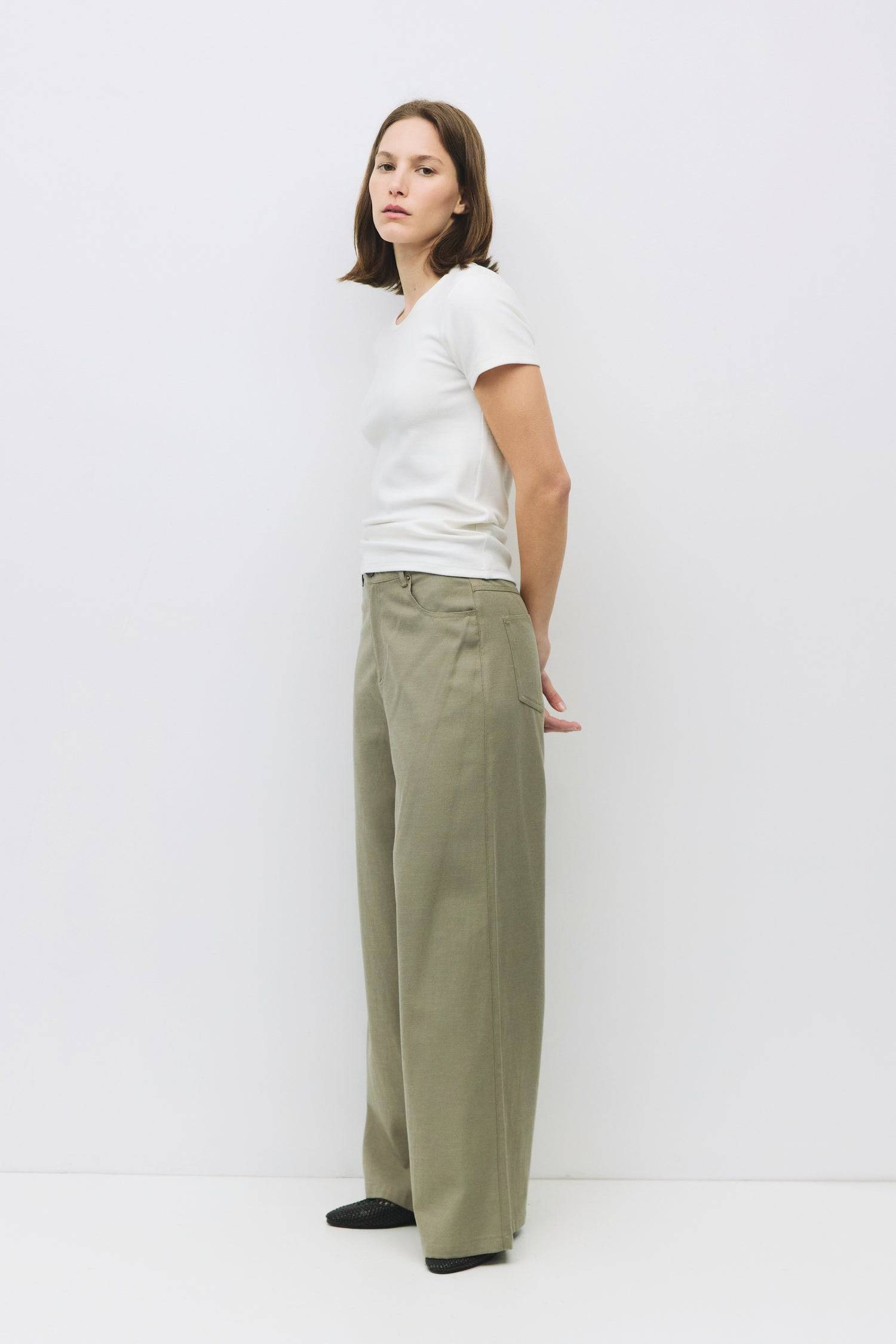 8994154250461, The Frida Top, Tops, All Row, back tie,Black,Blue,cf-color-blue,cf-color-lightblue,cf-color-white,cf-size-l,cf-vendor-all-row,Comfort,Comfortable,Crew Neck,Crew Neckline,Feminine,Form Fitting,Light Blue,new,Short Sleeve,Spring,Tops,versatile,white,Womens,womens top, Information The Frida Top is a form-fitting short sleeve knit made from soft, medium-weight fabric for a comfortable, tailored look. With a simple neck binding detail, it’s a versatile piece that pairs easily with both casual and