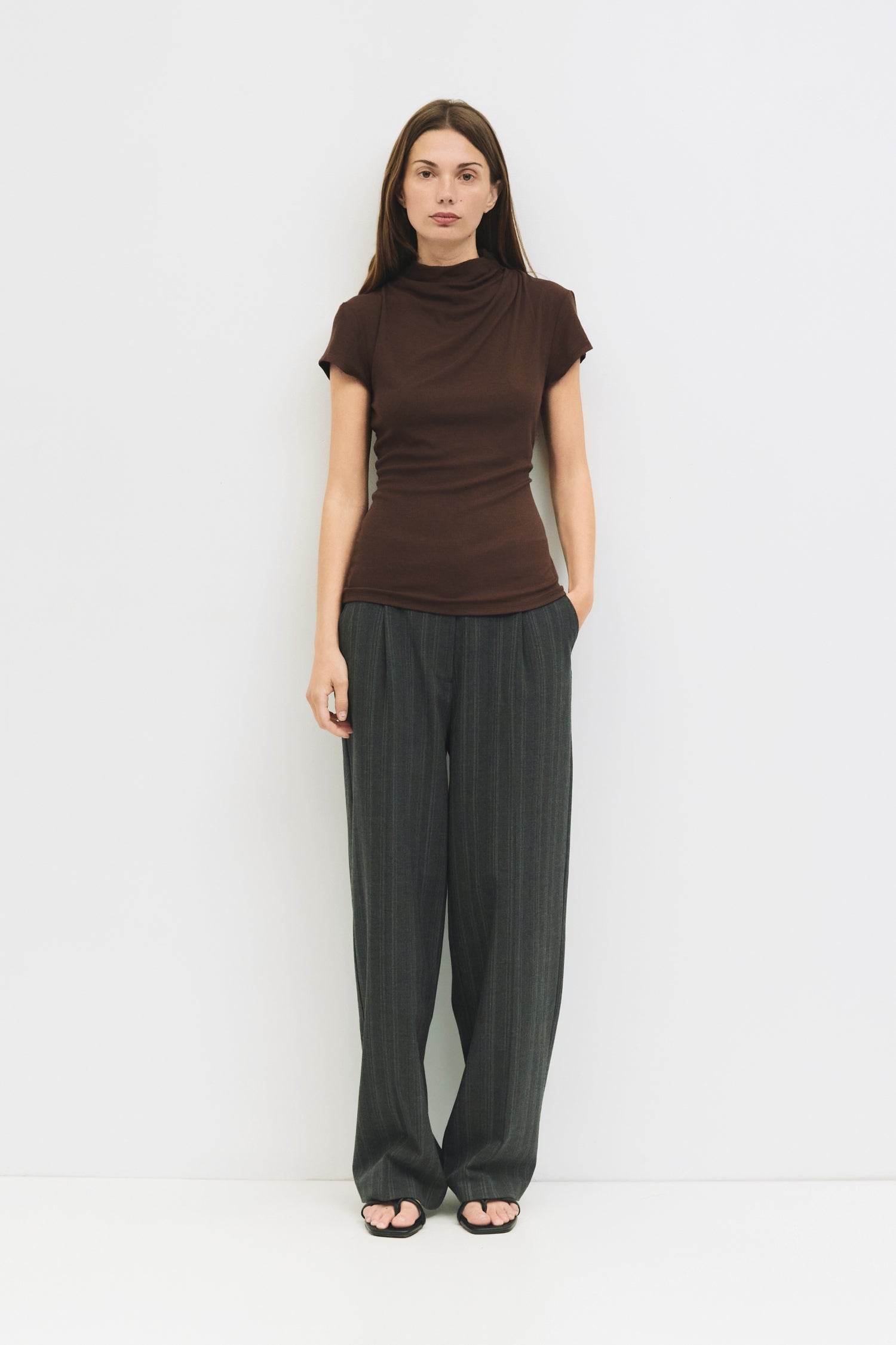 The Marissa Top | Cap Sleeve Mock Cowl Neck Top