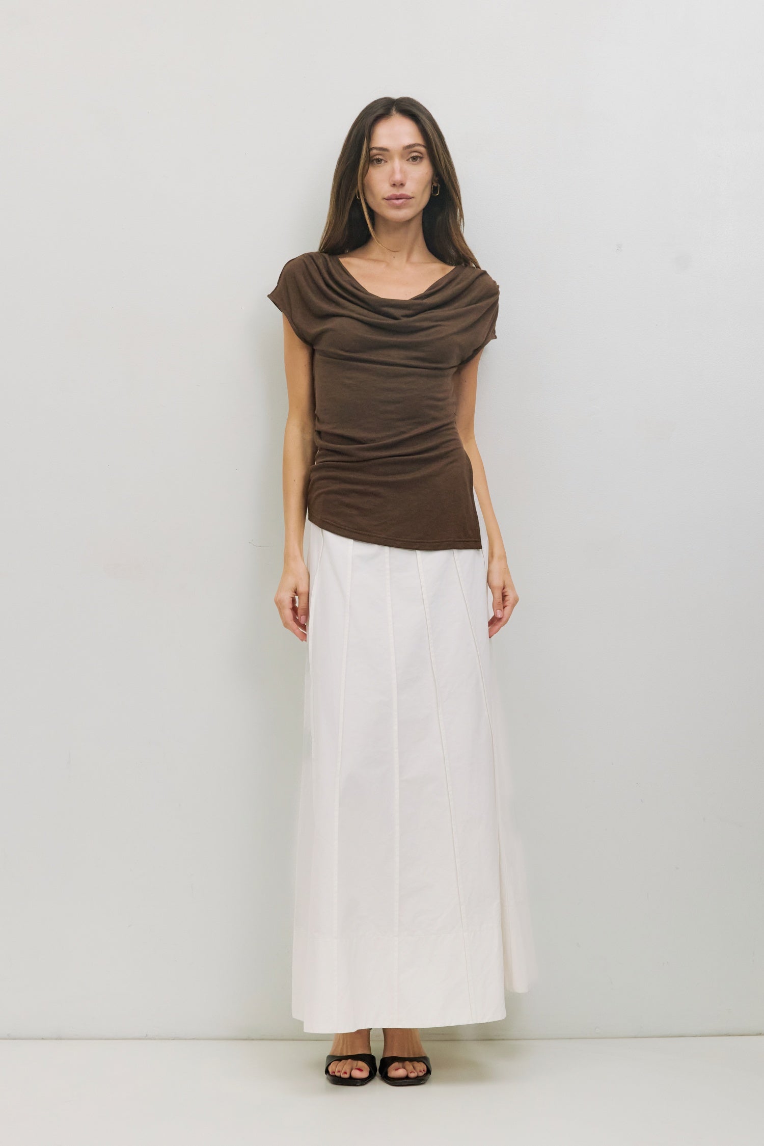 The Lena Top | Knit Cowl Neck Top