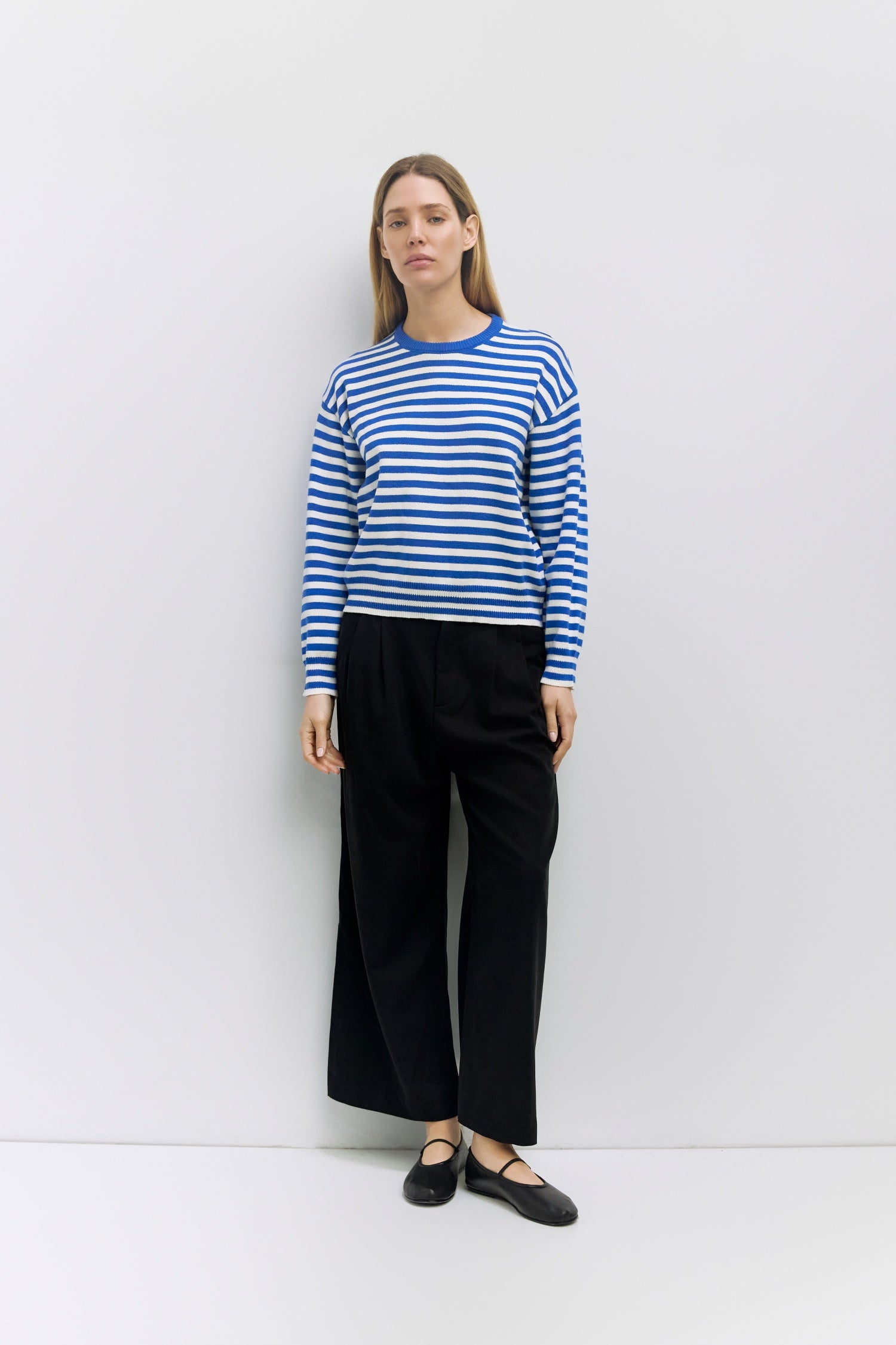 The Kinsley Sweater | Striped Long Sleeve Crewneck