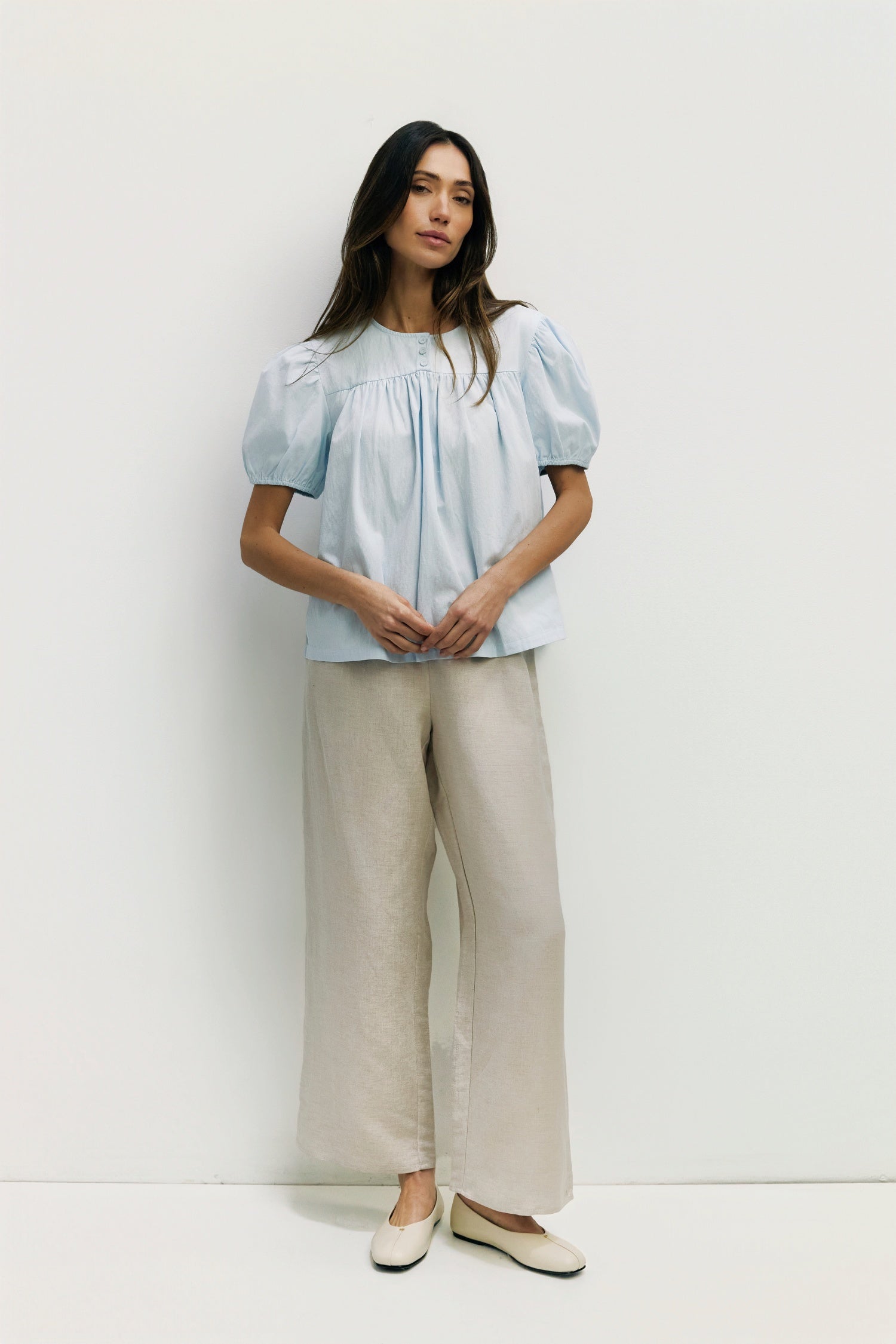 The Hazel Top | Puff Sleeve Baby Doll Blouse