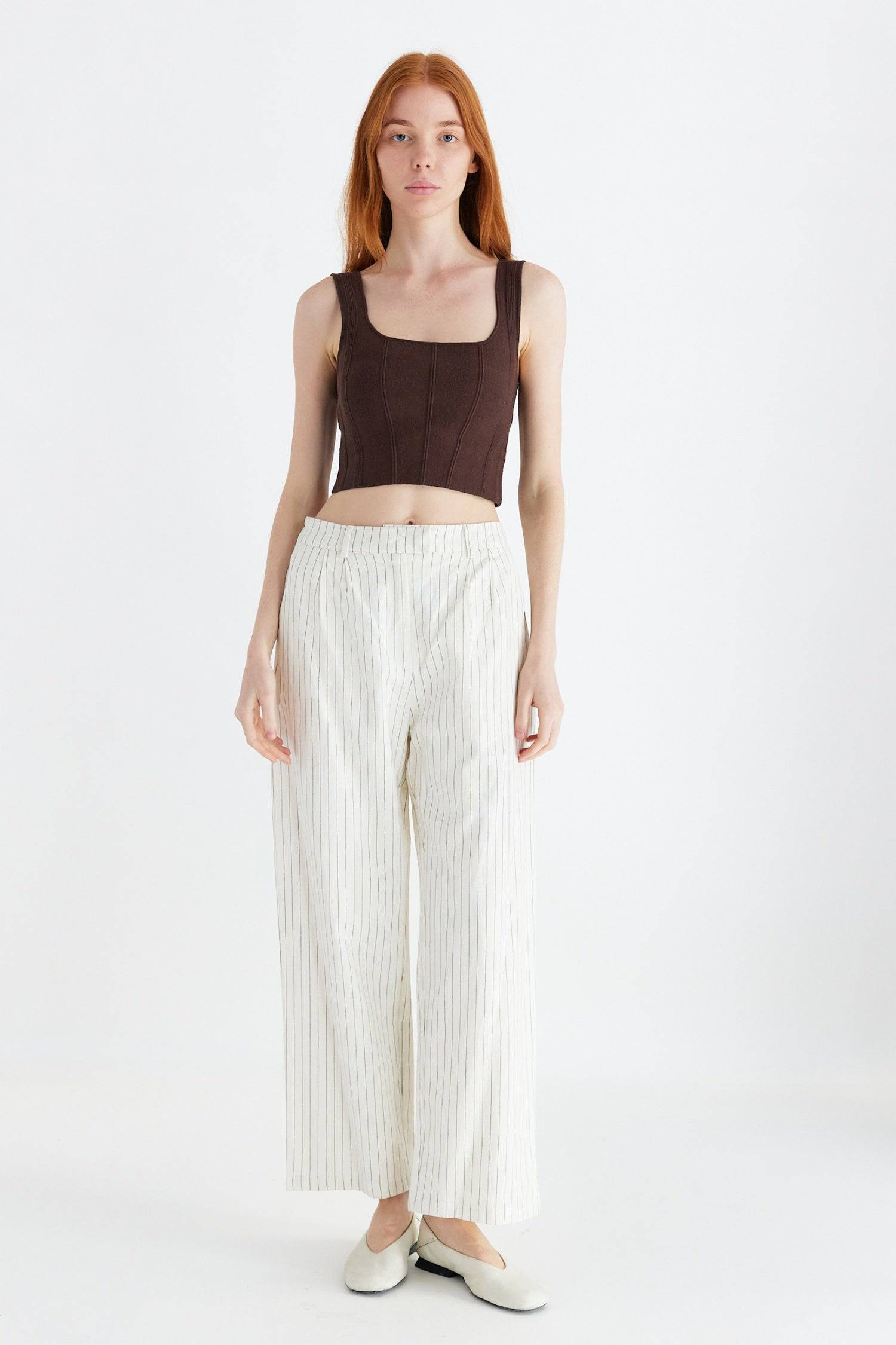 7098821968037, The Millie Top, Tops, All Row, All Row,allrow,Basic,Basics,Black,Blush,brown,Burgundy,Casual,cf-color-black,cf-color-blush,cf-color-brown,cf-color-green,cf-color-ivory,cf-color-khaki,cf-color-lavender,cf-color-olive,cf-size-l,cf-size-m,cf-size-s,cf-vendor-all-row,Comfortable,ivory,Khaki,Lavender,Layers,Minimal,new,Olive,Piping Detail,Sleeveless,Sleeveless Top,tank,Tank Top,Top,Transitional,Women's,  Information Structured sleeveless crop top with piping detail. Details 40% Viscose, 40% Nylon