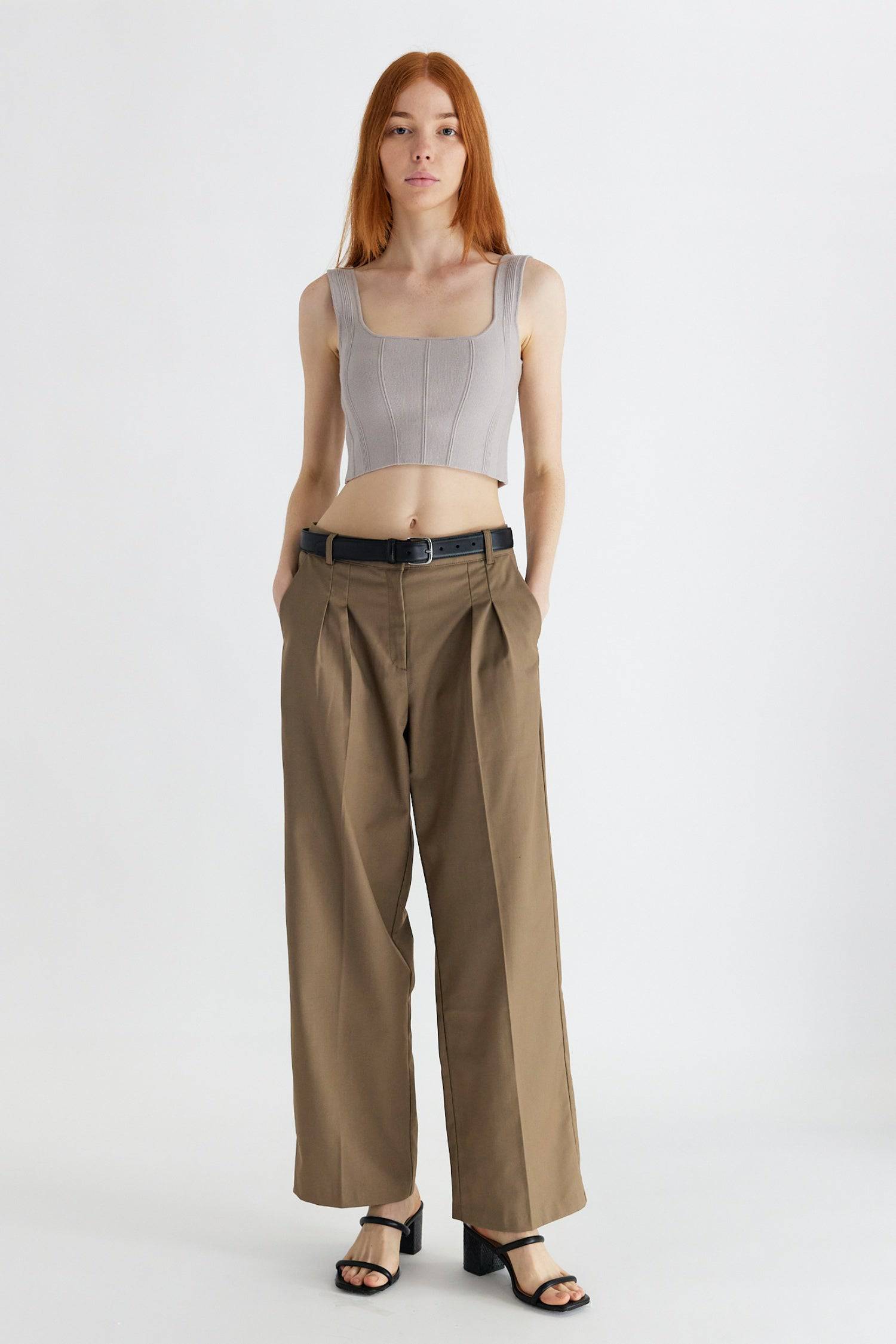 7098821968037, The Millie Top, Tops, All Row, All Row,allrow,Basic,Basics,Black,Blush,brown,Burgundy,Casual,cf-color-black,cf-color-blush,cf-color-brown,cf-color-green,cf-color-ivory,cf-color-khaki,cf-color-lavender,cf-color-olive,cf-size-l,cf-size-m,cf-size-s,cf-vendor-all-row,Comfortable,ivory,Khaki,Lavender,Layers,Minimal,new,Olive,Piping Detail,Sleeveless,Sleeveless Top,tank,Tank Top,Top,Transitional,Women's,  Information Structured sleeveless crop top with piping detail. Details 40% Viscose, 40% Nylon