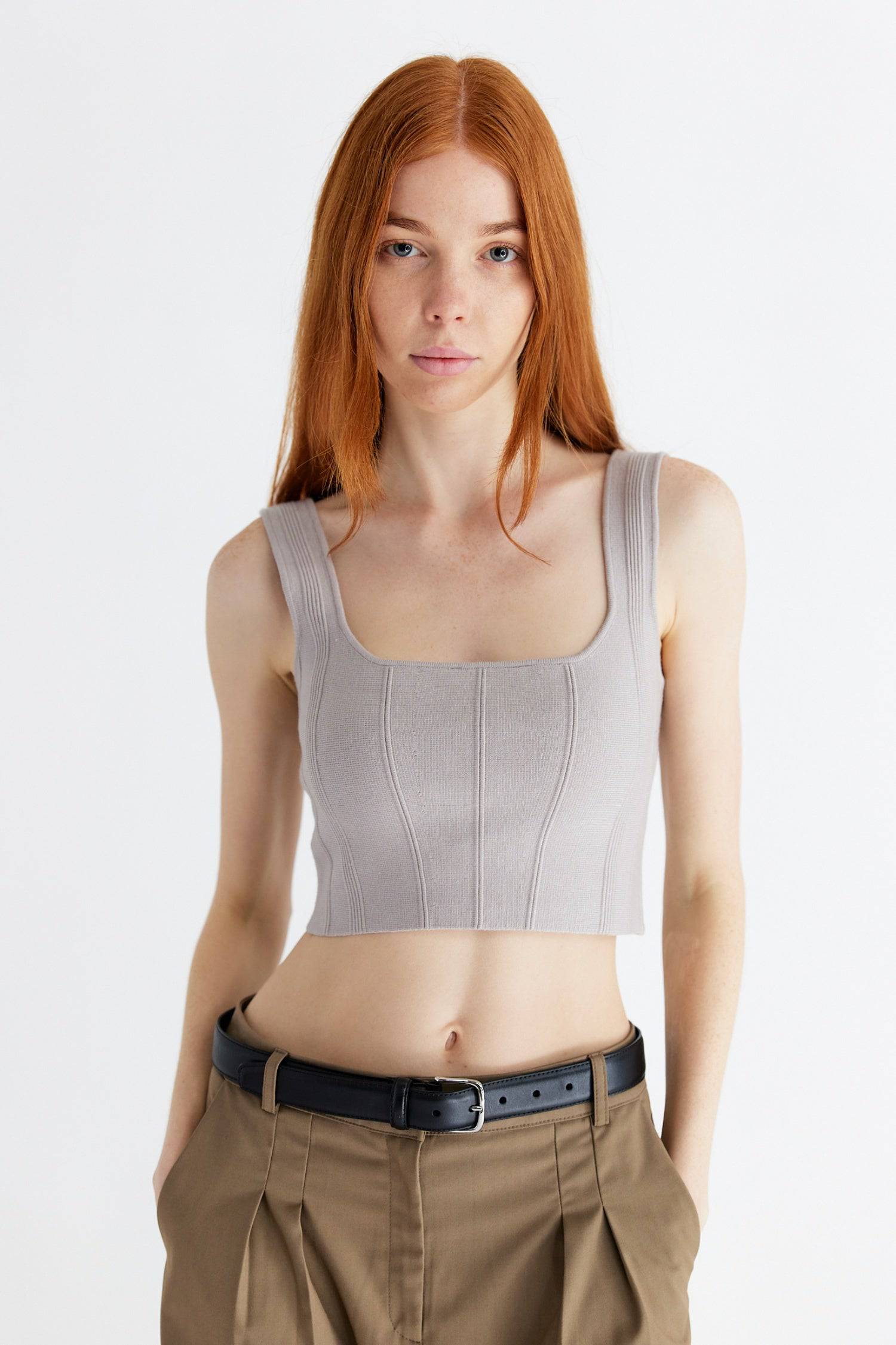 7098821968037, The Millie Top, Tops, All Row, All Row,allrow,Basic,Basics,Black,Blush,brown,Burgundy,Casual,cf-color-black,cf-color-blush,cf-color-brown,cf-color-green,cf-color-ivory,cf-color-khaki,cf-color-lavender,cf-color-olive,cf-size-l,cf-size-m,cf-size-s,cf-vendor-all-row,Comfortable,ivory,Khaki,Lavender,Layers,Minimal,new,Olive,Piping Detail,Sleeveless,Sleeveless Top,tank,Tank Top,Top,Transitional,Women's,  Information Structured sleeveless crop top with piping detail. Details 40% Viscose, 40% Nylon