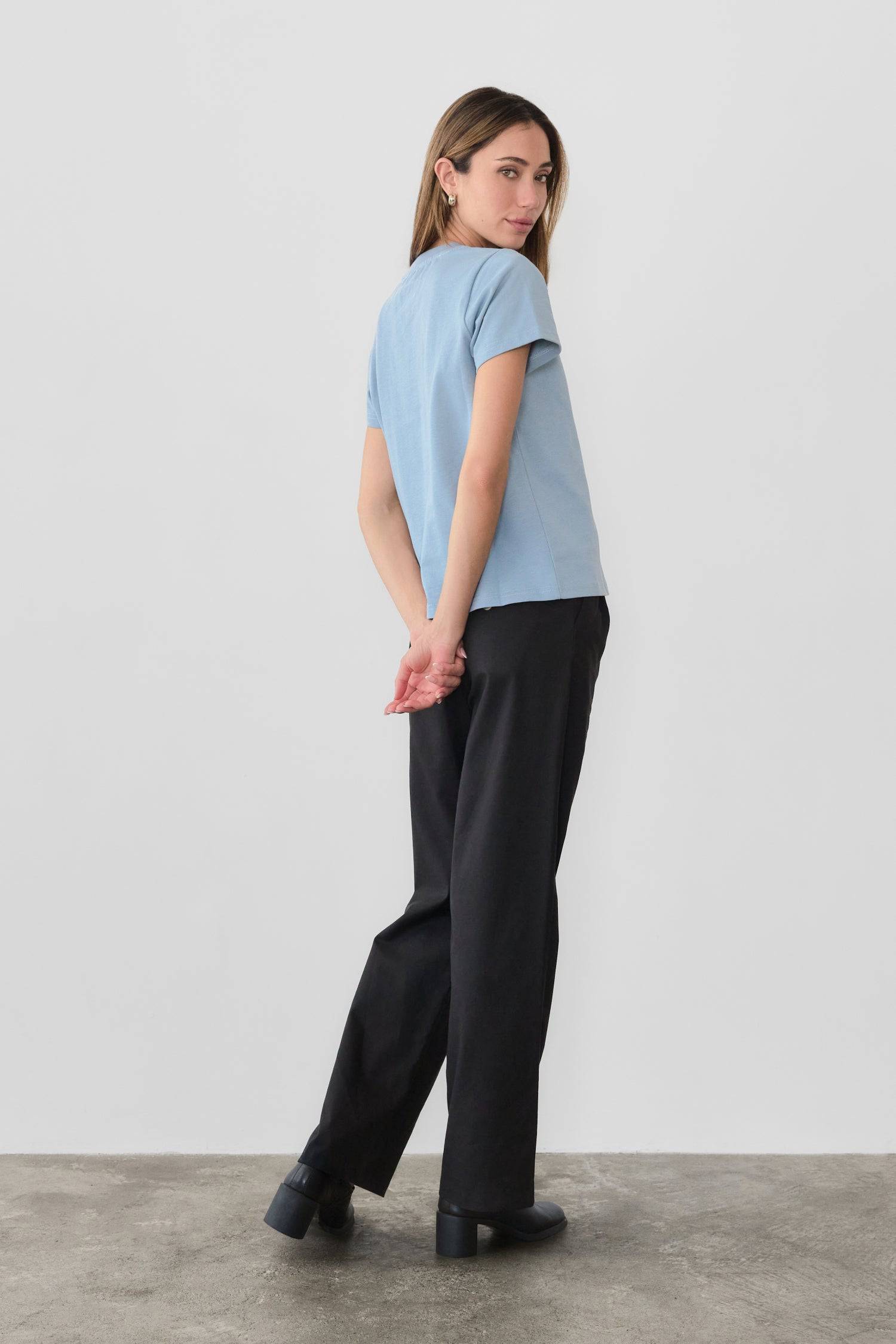 8767793627357, The Lanie Long Top, Tops, All Row, All Row,allrow,Basic,basics,Black,Blue,Bone,cf-color-black,cf-color-blue,cf-color-bone,cf-color-grey,cf-color-white,cf-size-l,cf-size-m,cf-size-s,cf-vendor-all-row,collection,COTTON,essentials,everyday,Grey,new,t-shirt,tee,white,womens, Information The Lanie Long Top is a wardrobe staple for casual comfort and versatility. It's perfect for everyday wear and is made from soft, breathable cotton that pairs effortlessly with jeans, shorts, or skirts.All Row Eve