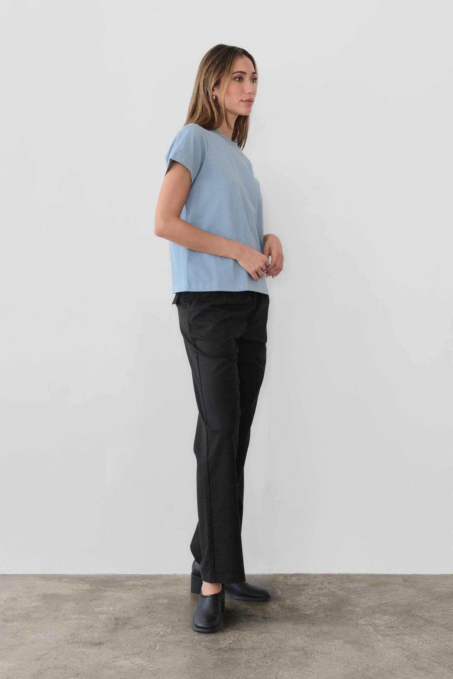 8767793627357, The Lanie Long Top, Tops, All Row, All Row,allrow,Basic,basics,Black,Blue,Bone,cf-color-black,cf-color-blue,cf-color-bone,cf-color-grey,cf-color-white,cf-size-l,cf-size-m,cf-size-s,cf-vendor-all-row,collection,COTTON,essentials,everyday,Grey,new,t-shirt,tee,white,womens, Information The Lanie Long Top is a wardrobe staple for casual comfort and versatility. It's perfect for everyday wear and is made from soft, breathable cotton that pairs effortlessly with jeans, shorts, or skirts.All Row Eve