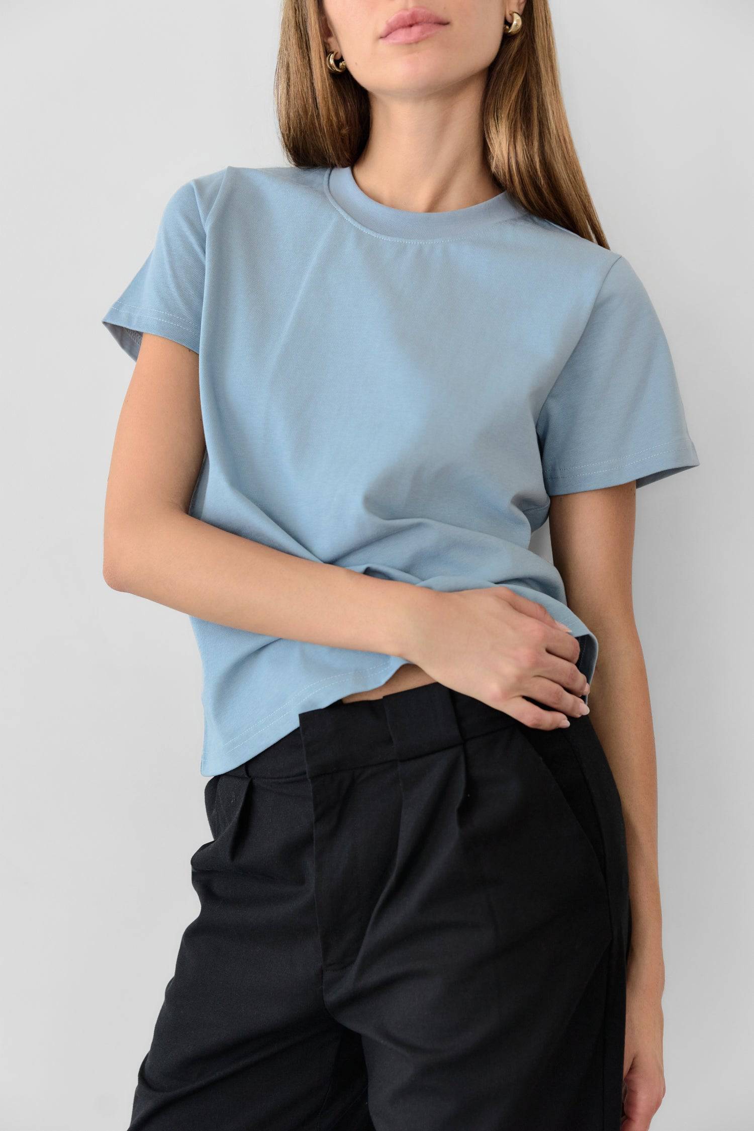 8767793627357, The Lanie Long Top, Tops, All Row, All Row,allrow,Basic,basics,Black,Blue,Bone,cf-color-black,cf-color-blue,cf-color-bone,cf-color-grey,cf-color-white,cf-size-l,cf-size-m,cf-size-s,cf-vendor-all-row,collection,COTTON,essentials,everyday,Grey,new,t-shirt,tee,white,womens, Information The Lanie Long Top is a wardrobe staple for casual comfort and versatility. It's perfect for everyday wear and is made from soft, breathable cotton that pairs effortlessly with jeans, shorts, or skirts.All Row Eve