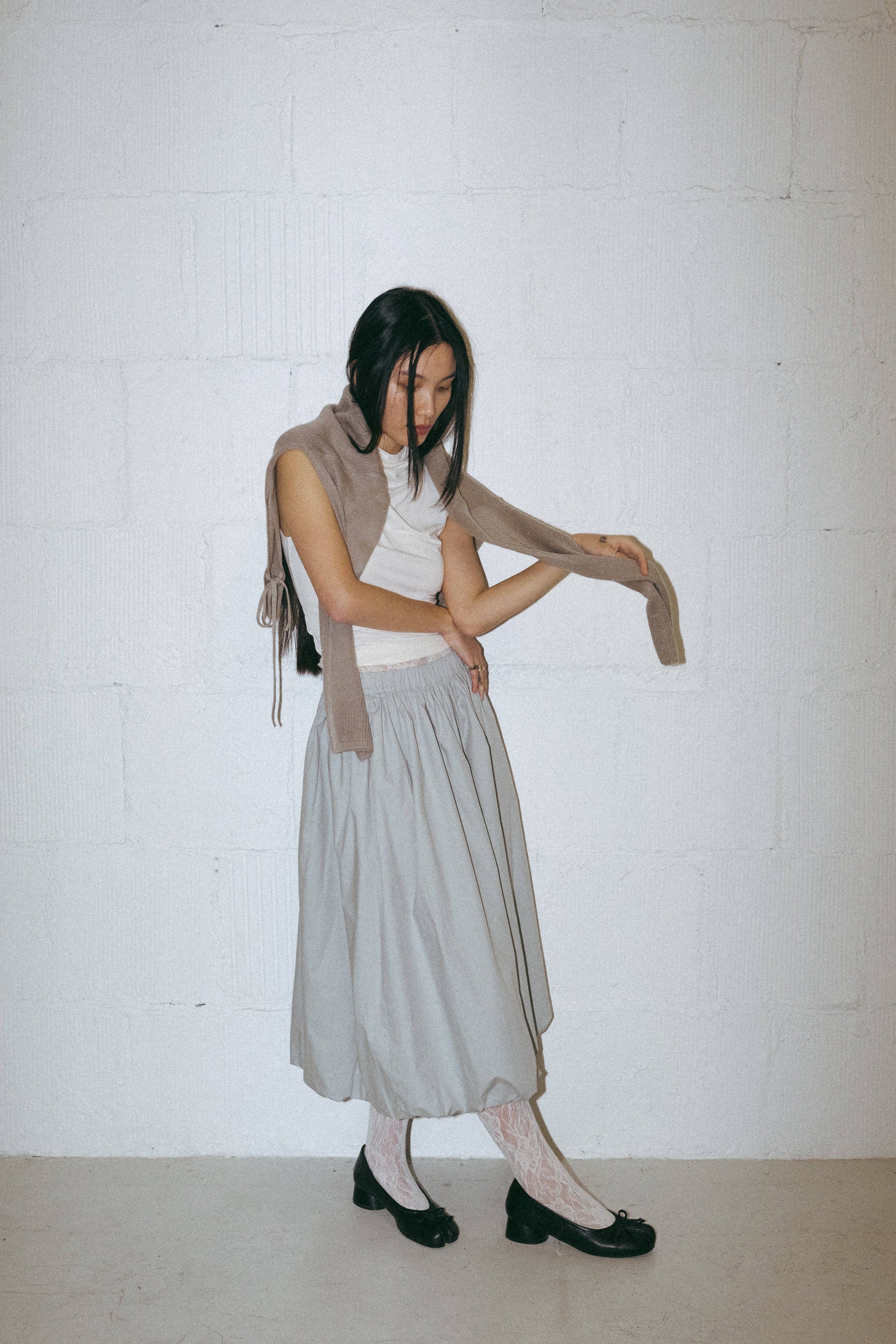 8466464997597, The Bella Skirt, Skirt, All Row, Black,Blue,Bottom,Bottoms,bubble,bubble skirt,cf-color-black,cf-color-natural,cf-size-l,cf-size-m,cf-size-s,Comfortable,Elastic,Elastic Waistband,everyday,flowy,ivory,Light Blue,matching,Midi Skirt,Mod Ref,Skirt,skirts,spring,Summer,womens, Information The Bella Skirt is a playful midi-length bubble skirt. It features an elasticated waist for a comfortable and adjustable fit. The length and bubble effect hem add volume and movement to the silhouette. Pair this