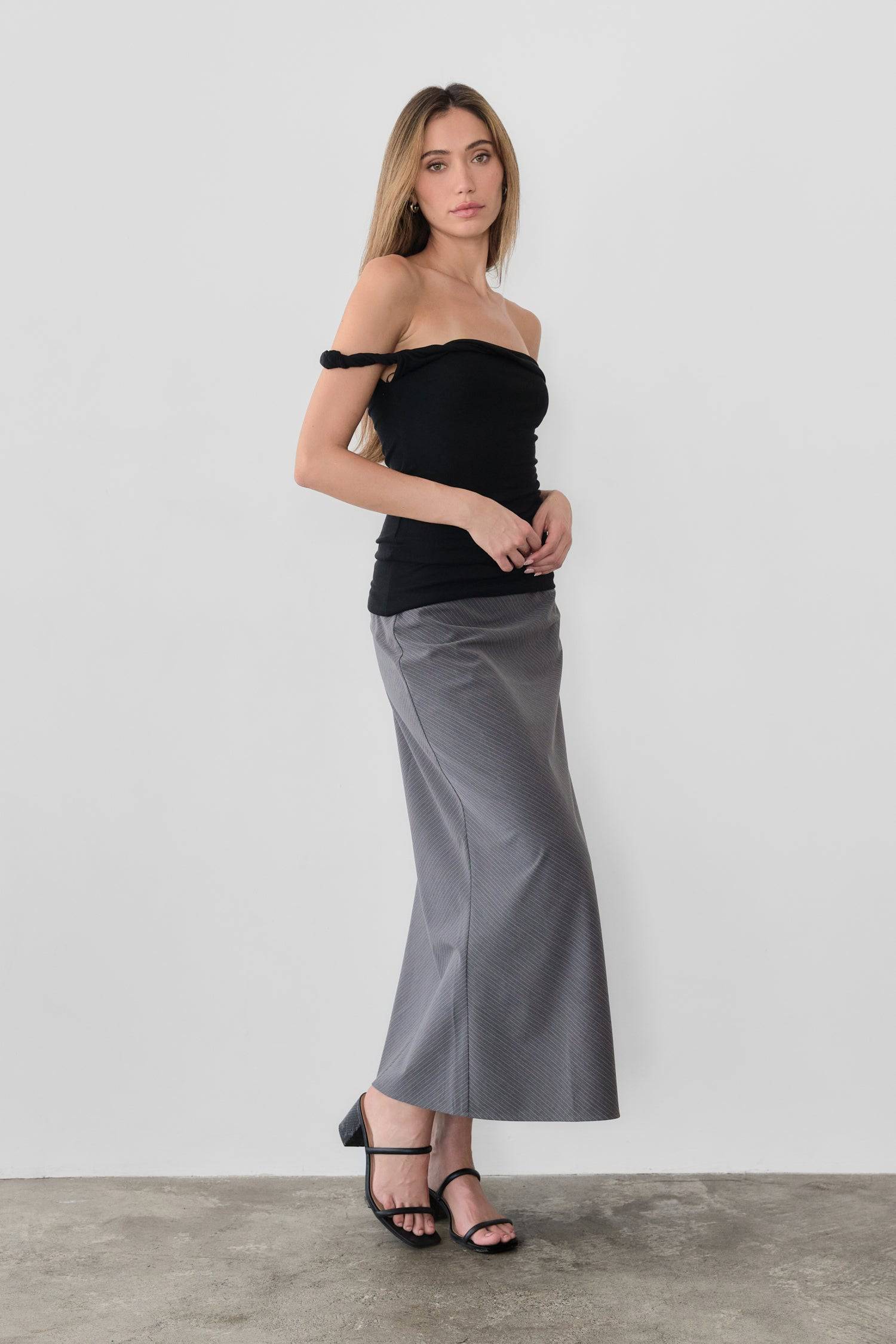 8767788450013, The Alix Top, Tops, All Row, All Row,allrow,beige,Black,Casual,cf-color-beige,cf-color-black,cf-color-white,cf-size-l,cf-size-m,cf-size-s,cf-vendor-all-row,Comfortable,Cozy,final-sale,finalsale,flattering,knit,new,off shoulder,sale,set,Sets,Short Sleeve,Spring,Summer,Twist,Women's,womens top, Information The Alix Top is a twisted off-the-shoulder tank top designed with a lightweight wool-blend knit fabric. The double-layered bodice ensures a seamless silhouette while the twisted shoulder deta