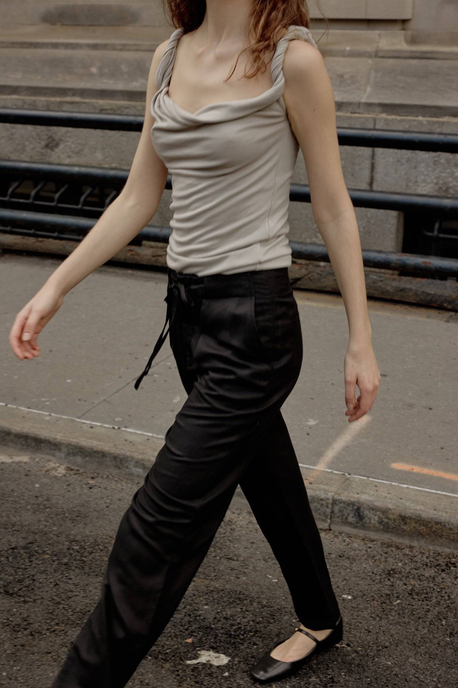 8767788450013, The Alix Top, Tops, All Row, All Row,allrow,beige,Black,Casual,cf-color-beige,cf-color-black,cf-color-white,cf-size-l,cf-size-m,cf-size-s,cf-vendor-all-row,Comfortable,Cozy,final-sale,finalsale,flattering,knit,new,off shoulder,sale,set,Sets,Short Sleeve,Spring,Summer,Twist,Women's,womens top, Information The Alix Top is a twisted off-the-shoulder tank top designed with a lightweight wool-blend knit fabric. The double-layered bodice ensures a seamless silhouette while the twisted shoulder deta