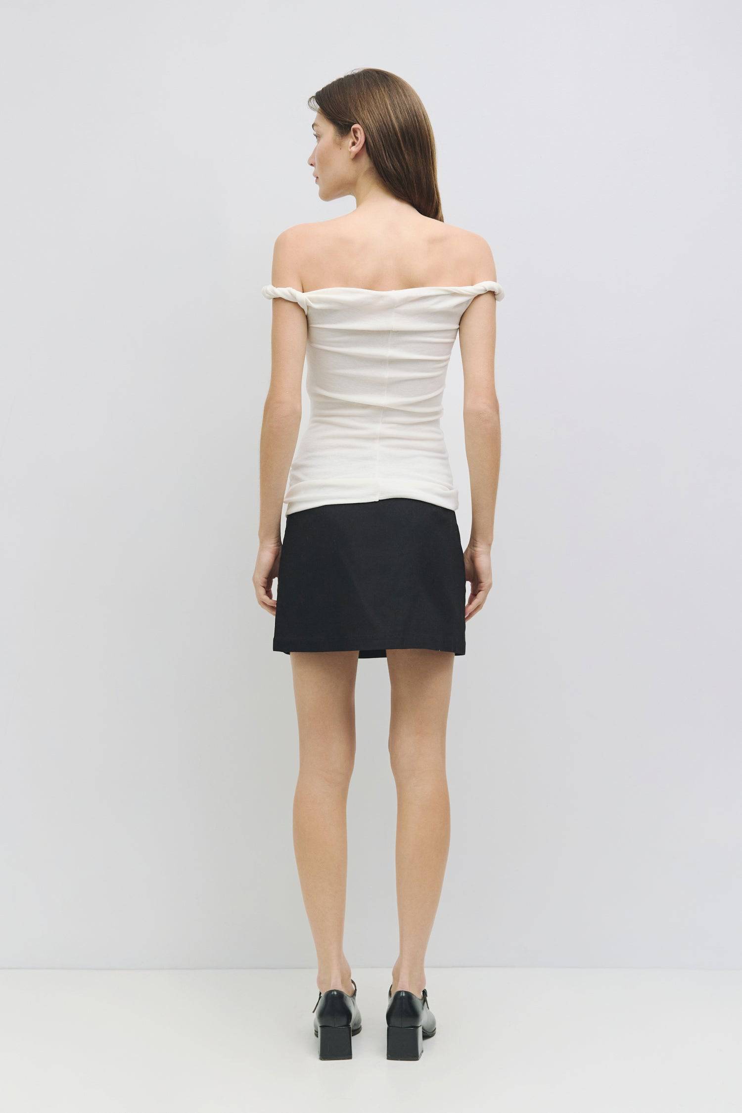 8767788450013, The Alix Top, Tops, All Row, All Row,allrow,beige,Black,Casual,cf-color-beige,cf-color-black,cf-color-white,cf-size-l,cf-size-m,cf-size-s,cf-vendor-all-row,Comfortable,Cozy,final-sale,finalsale,flattering,knit,new,off shoulder,sale,set,Sets,Short Sleeve,Spring,Summer,Twist,Women's,womens top, Information The Alix Top is a twisted off-the-shoulder tank top designed with a lightweight wool-blend knit fabric. The double-layered bodice ensures a seamless silhouette while the twisted shoulder deta