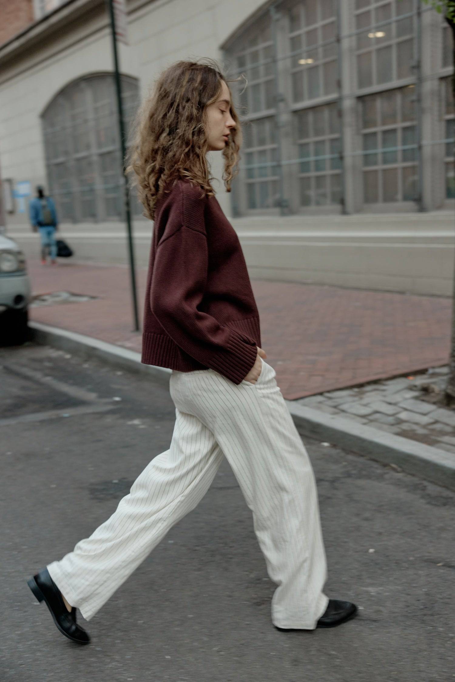 8809536323805, The Asher Sweater, Tops, All Row, All Row,allrow,Black,brown,Button Down Shirt,Button up,buttons,Cardigan,cf-color-black,cf-color-brown,cf-size-l,cf-size-m,cf-size-s,Comfortable,Crew Neck,Crew Neckline,Everyday,longsleeve,Matching Set,set,Sets,stretch,Stretchy,taupe,tonal buttons,Transitional,Womens,womens top, Information The Asher Sweater is an oversized cropped pullover sweater with a classic rib detail at the neckline and hem. The semi-cropped length ensures a proportional fit and the mid