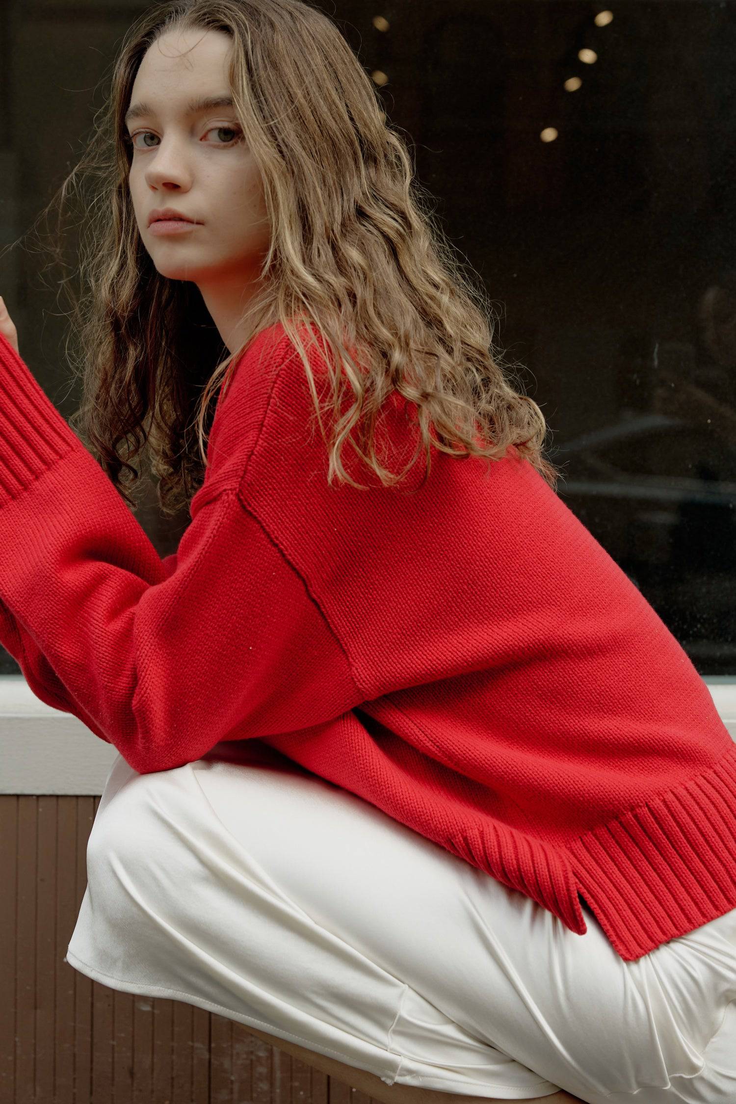 8809536323805, The Asher Sweater, Tops, All Row, All Row,allrow,Black,brown,Button Down Shirt,Button up,buttons,Cardigan,cf-color-black,cf-color-brown,cf-size-l,cf-size-m,cf-size-s,Comfortable,Crew Neck,Crew Neckline,Everyday,longsleeve,Matching Set,set,Sets,stretch,Stretchy,taupe,tonal buttons,Transitional,Womens,womens top, Information The Asher Sweater is an oversized cropped pullover sweater with a classic rib detail at the neckline and hem. The semi-cropped length ensures a proportional fit and the mid