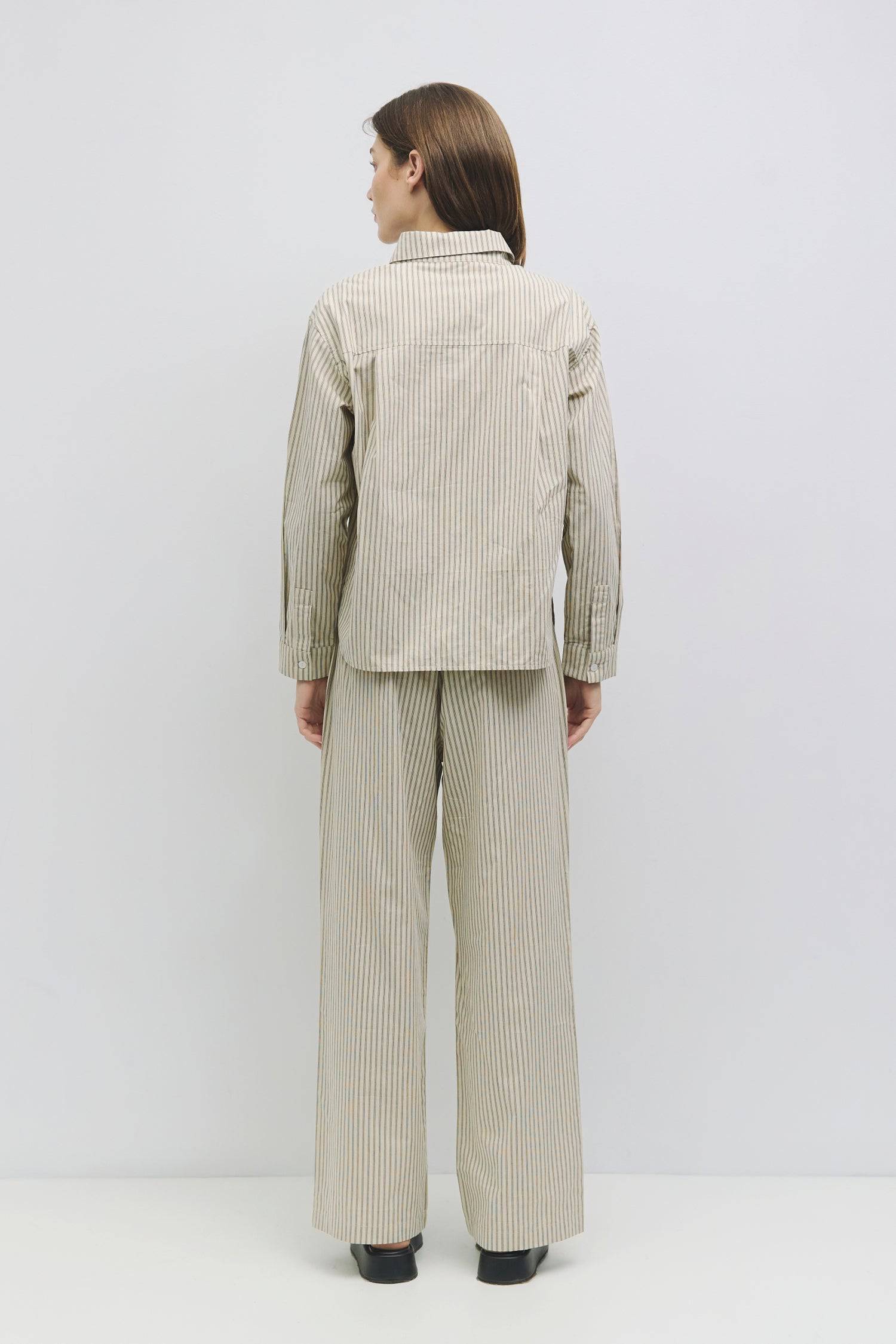 8911030419677, The Dixon Top, Tops, All Row, All Row,allrow,Basics,beige,brown,Button down,Button Down Shirt,Casual,cf-color-beige,cf-color-brown,cf-size-l,cf-size-m,cf-size-s,cf-vendor-all-row,collared,Collared Top,Cotton,Cuffed,layering,leightweight,Long Sleeve,Long Sleeve Shirt,Long Sleeve Top,Lounge,Loungewear,matching,Matching Set,new,Oversized,Pinstripes,Relaxed,Relaxed Fit,set,Sets,spring,Striped,Stripes,summer,Vertical Stripes,Women's, Information The Dixon Top is a multi-color striped button-down s