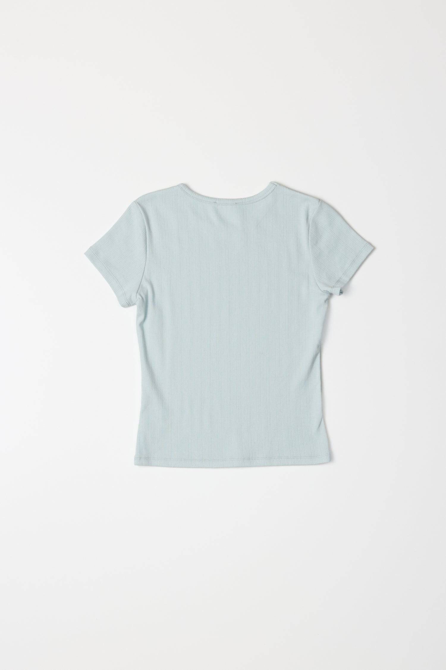 8929243955421, The Deborah Top, Tops, All Row, 90s,Basic,Basics,Black,Blue,Casual,cf-color-blue,cf-color-sage,cf-color-white,cf-size-l,cf-size-m,cf-size-s,cf-vendor-mod-ref,Comfortable,Crew Neck,Crew Neckline,Everyday,final-sale,finalsale,Form Fitting,pointelle,Ribbed,Ribbed Fabric,Ribbed Top,Sage,sale,Short Sleeve,Spring,stretch,Stretchy,Summer,Tee,Tops,Transitional,white,Women's, Information The Deborah Top is a fitted baby tee made from soft pointelle knit fabric, featuring a classic crew neck and short
