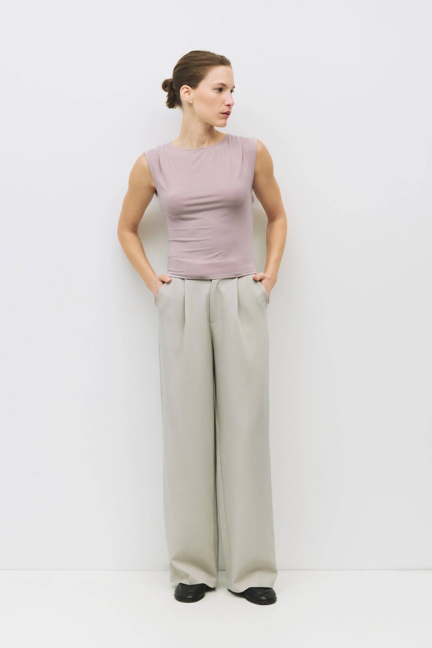 8983710236893, The Benson Top, Tops, Mod Ref, All Row,allrow,basics,Black,Blue,Bone,cf-color-black,cf-color-blue,cf-color-bone,cf-color-brown,cf-color-grey,cf-color-navy,cf-color-pink,cf-color-rust,cf-color-sage,cf-color-white,cf-size-l,cf-size-m,cf-size-s,cf-vendor-all-row,collection,COTTON,essentials,everyday,final-sale,finalsale,grey,jersey,new,Pink,sale,t-shirt,tee,white,womens, Information The Benson Top is a luxurious modal piece featuring a wide neckline and a stunning cowl back detail for a relaxed