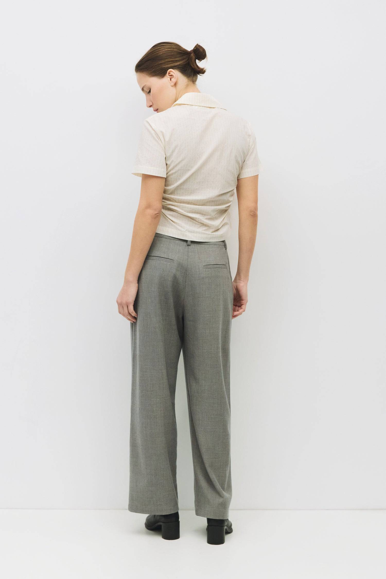 8983717183709, The Valeria Top, Tops, Mod Ref, Black,Breathable,Button down,Button Down Shirt,Button Up,Casual,cf-color-black,cf-color-blue,cf-color-white,cf-size-l,cf-size-m,cf-size-s,cf-vendor-mod-ref,cinched,Cinched Back,Cinched Waist,collared,Collared Top,Cotton,everyday,final-sale,finalsale,Long Sleeve,Long Sleeve Top,new,Oversized,sale,spring,Striped,Summer,Tops,Transitional,white,womens,Work,Workwear, Information The Valeria Top is a short-sleeve button-down top in a stylish pinstripe fabric, featuri