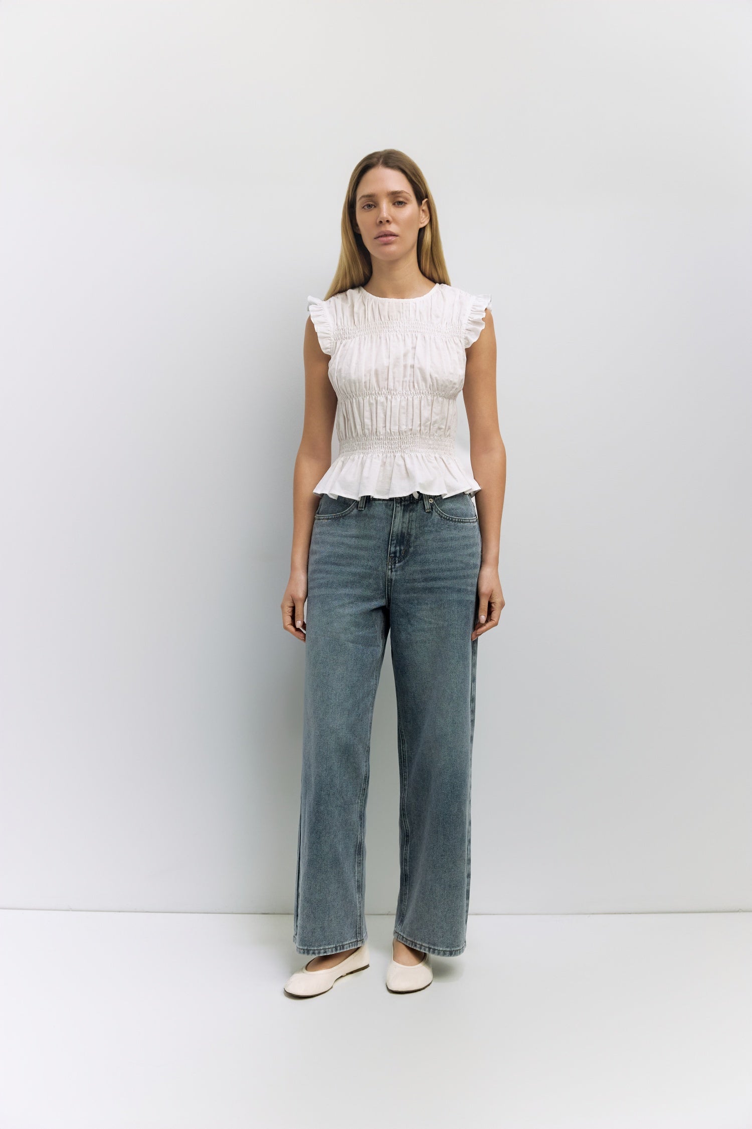 The Eugenie Top | Smocked Ruffle Top
