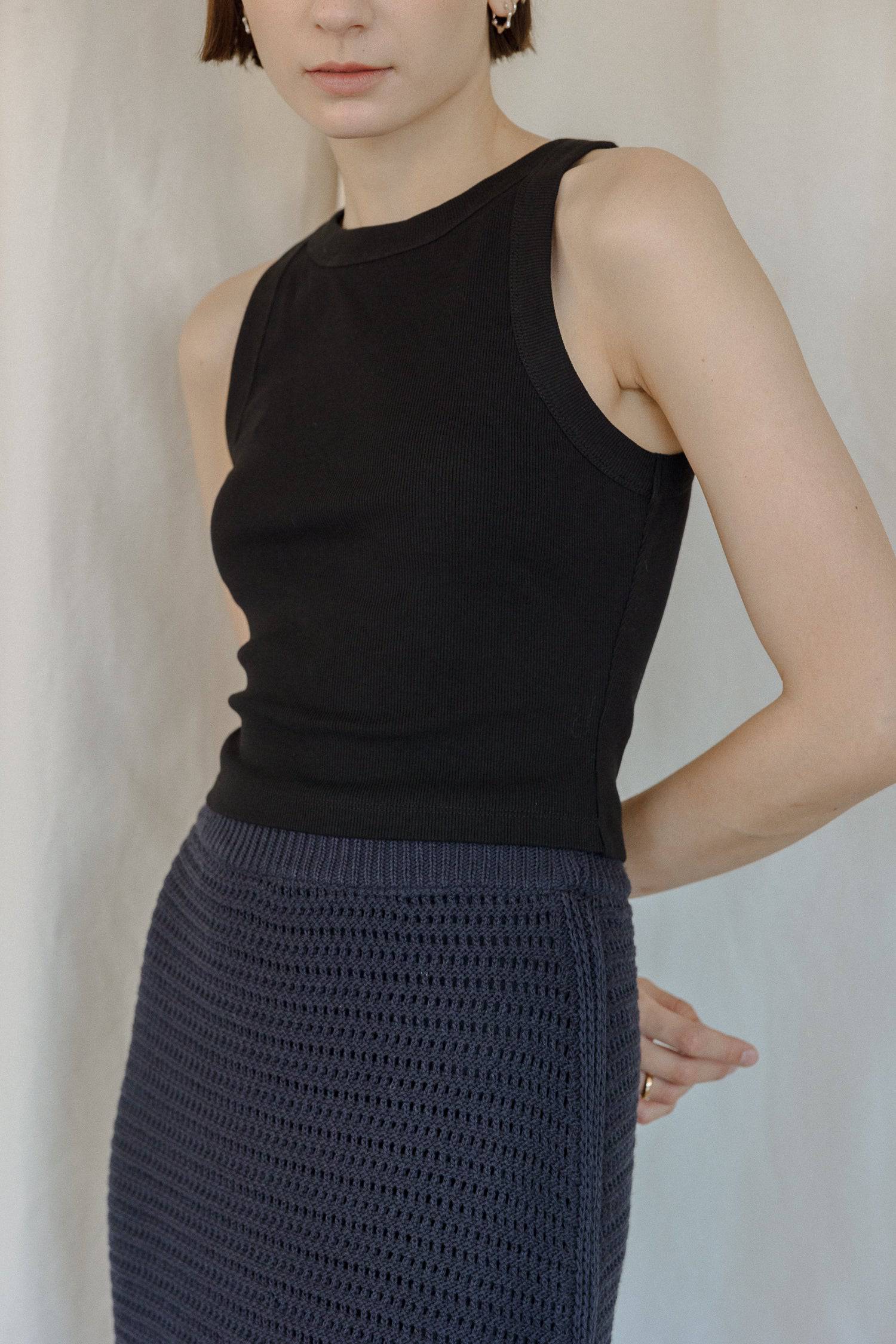 8169757147357, The Tonya Top, Tops, Mod Ref, Basic,Basics,Blush,cf-color-black,cf-color-blush,cf-color-olive,cf-size-l,cf-size-m,cf-size-s,cf-vendor-mod-ref,Cotton,Crop,Crop Top,Cropped,essentials,Everyday,final-sale,finalsale,layering,Layers,Olive,racerback,Rib,Ribbed,Ribbed Fabric,Ribbed Top,Ribbing,sale,tank,Tank Top, Information The Tonya Top is a basic cropped ribbed tank top. Crafted from a rayon-cotton-spandex blend, this racerback tank top is a versatile piece for your daily wardrobe. Perfect for pa