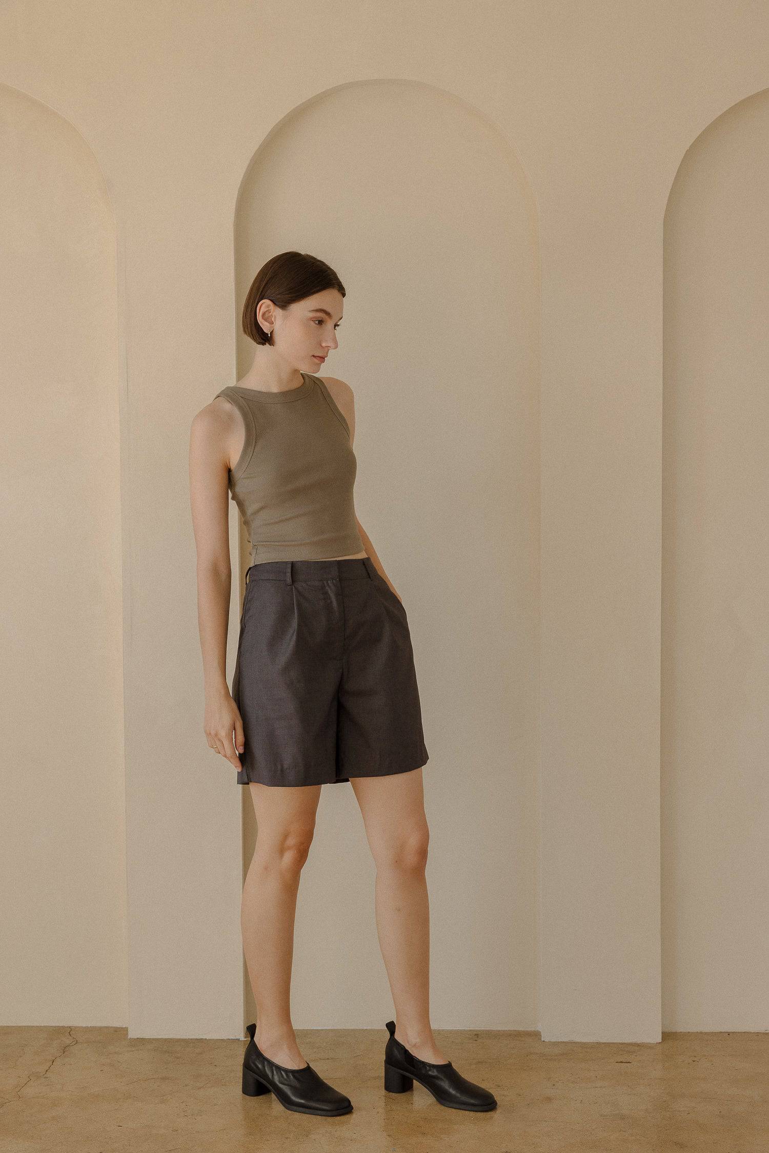 8169757147357, The Tonya Top, Tops, Mod Ref, Basic,Basics,Blush,cf-color-black,cf-color-blush,cf-color-olive,cf-size-l,cf-size-m,cf-size-s,cf-vendor-mod-ref,Cotton,Crop,Crop Top,Cropped,essentials,Everyday,final-sale,finalsale,layering,Layers,Olive,racerback,Rib,Ribbed,Ribbed Fabric,Ribbed Top,Ribbing,sale,tank,Tank Top, Information The Tonya Top is a basic cropped ribbed tank top. Crafted from a rayon-cotton-spandex blend, this racerback tank top is a versatile piece for your daily wardrobe. Perfect for pa