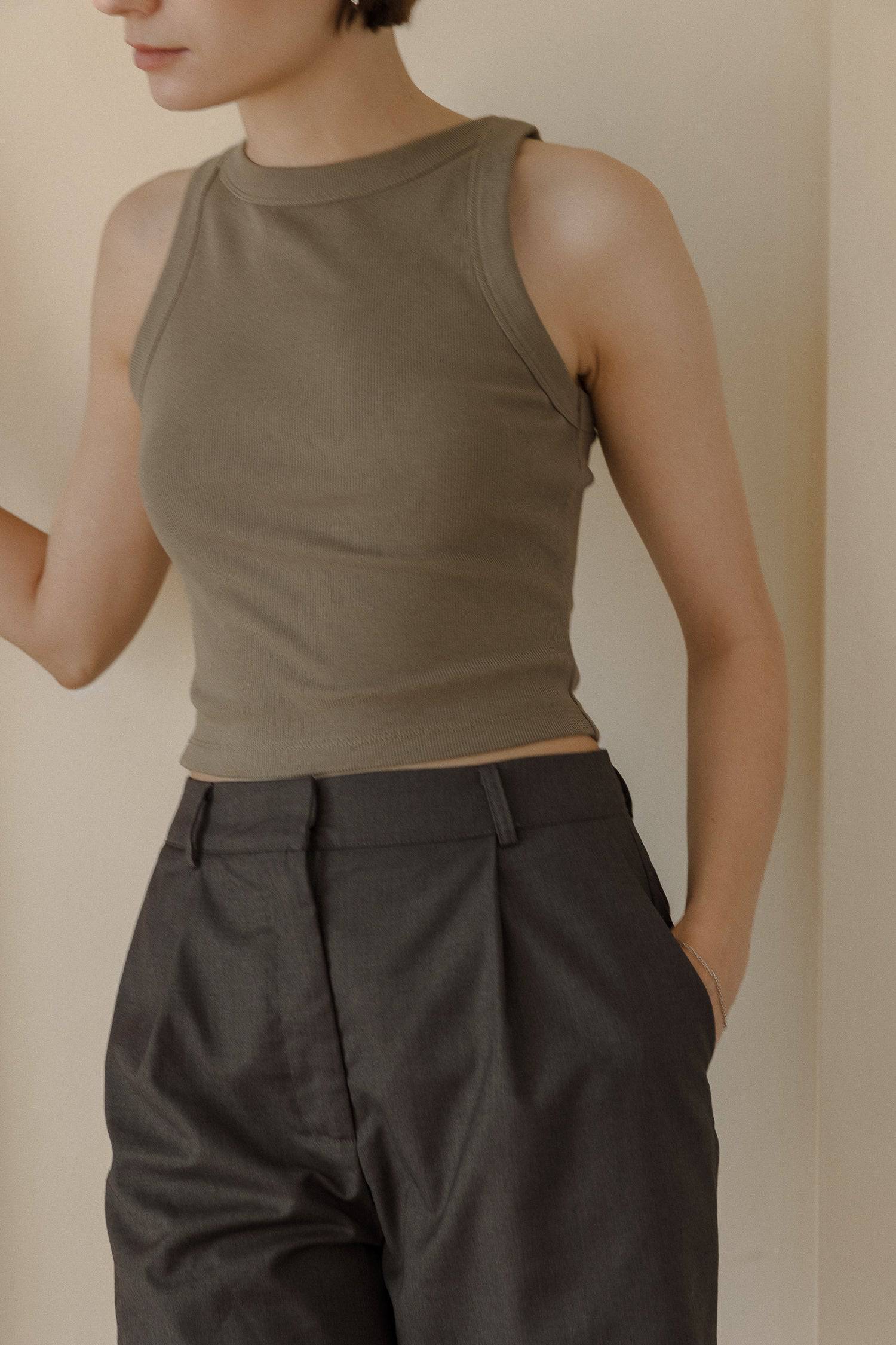 8169757147357, The Tonya Top, Tops, Mod Ref, Basic,Basics,Blush,cf-color-black,cf-color-blush,cf-color-olive,cf-size-l,cf-size-m,cf-size-s,cf-vendor-mod-ref,Cotton,Crop,Crop Top,Cropped,essentials,Everyday,final-sale,finalsale,layering,Layers,Olive,racerback,Rib,Ribbed,Ribbed Fabric,Ribbed Top,Ribbing,sale,tank,Tank Top, Information The Tonya Top is a basic cropped ribbed tank top. Crafted from a rayon-cotton-spandex blend, this racerback tank top is a versatile piece for your daily wardrobe. Perfect for pa