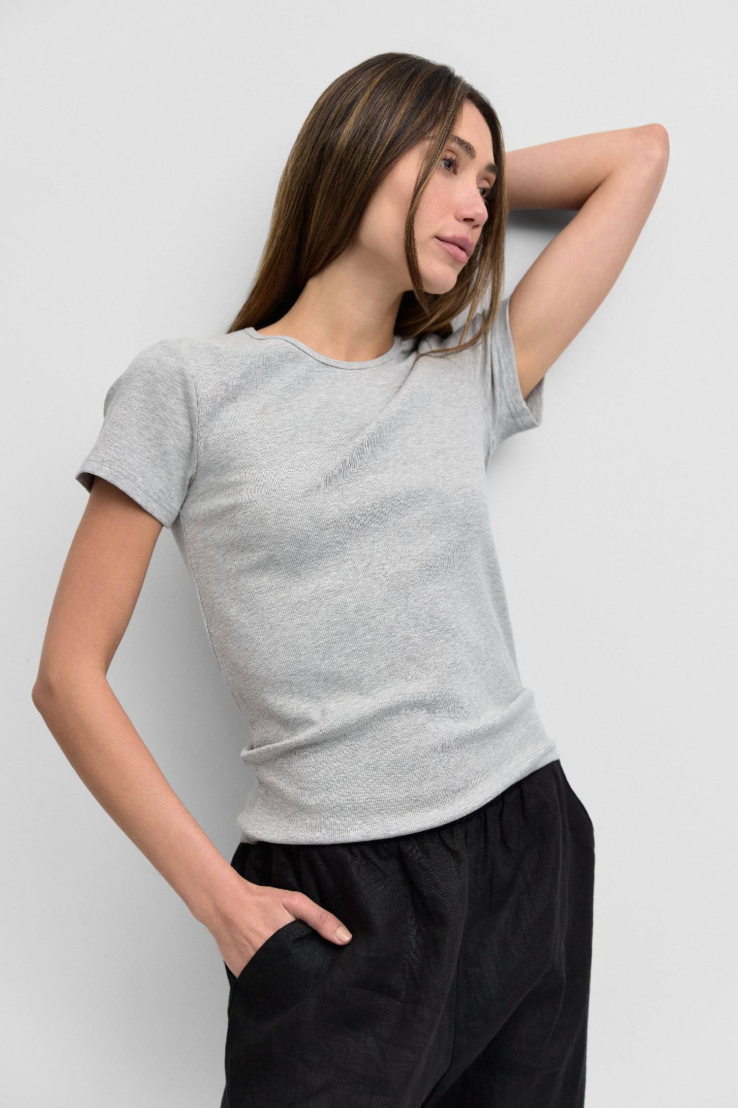 8304961945821, The Reese Top, Tops, Mod Ref, 90s,Basic,Basics,Black,Blue,Casual,cf-color-black,cf-color-blue,cf-color-white,cf-size-l,cf-size-m,cf-size-s,cf-vendor-mod-ref,Comfortable,Crew Neck,Crew Neckline,Everyday,Form Fitting,Ribbed,Ribbed Fabric,Ribbed Top,Short Sleeve,Spring,stretch,Stretchy,Summer,Tee,Tops,Transitional,white,Women's, Information The Reese Top is a ribbed tee that offers style without compromising comfort. It is fabricated from a cotton-rayon blend with a hint of spandex for a stretch