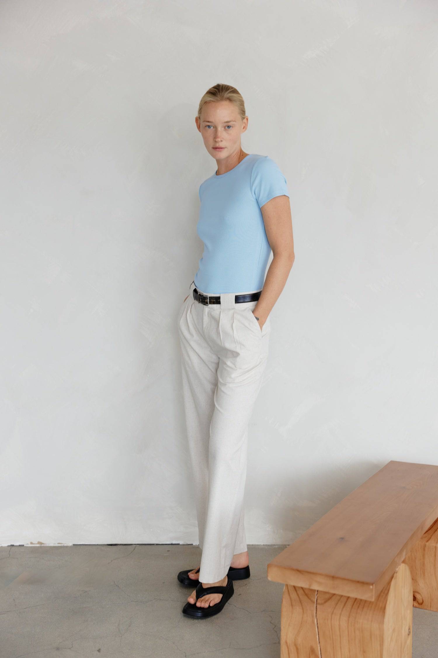 8304961945821, The Reese Top, Tops, Mod Ref, 90s,Basic,Basics,Black,Blue,Casual,cf-color-black,cf-color-blue,cf-color-white,cf-size-l,cf-size-m,cf-size-s,cf-vendor-mod-ref,Comfortable,Crew Neck,Crew Neckline,Everyday,Form Fitting,Ribbed,Ribbed Fabric,Ribbed Top,Short Sleeve,Spring,stretch,Stretchy,Summer,Tee,Tops,Transitional,white,Women's, Information The Reese Top is a ribbed tee that offers style without compromising comfort. It is fabricated from a cotton-rayon blend with a hint of spandex for a stretch