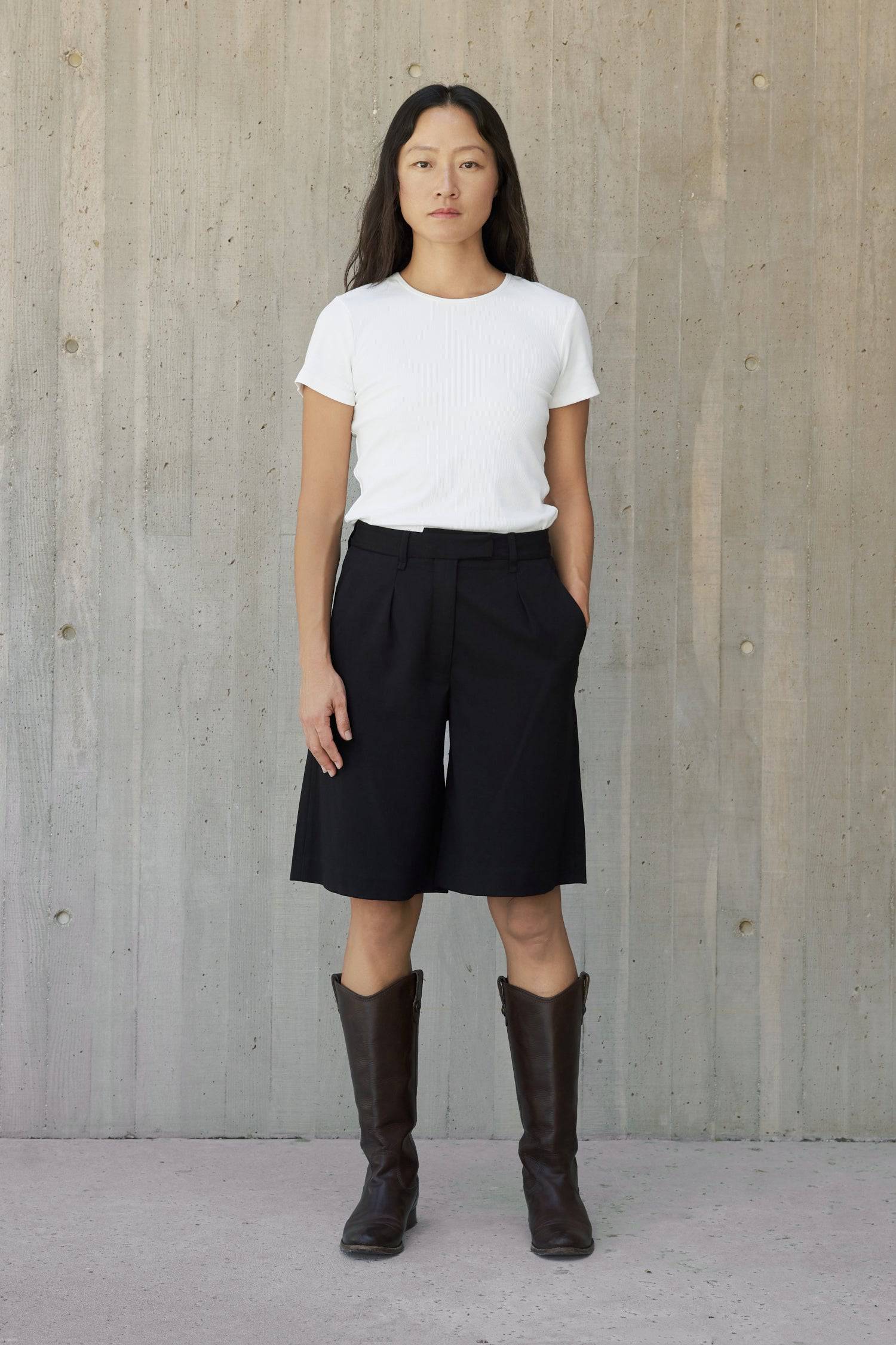 8304961945821, The Reese Top, Tops, Mod Ref, 90s,Basic,Basics,Black,Blue,Casual,cf-color-black,cf-color-blue,cf-color-white,cf-size-l,cf-size-m,cf-size-s,cf-vendor-mod-ref,Comfortable,Crew Neck,Crew Neckline,Everyday,Form Fitting,Ribbed,Ribbed Fabric,Ribbed Top,Short Sleeve,Spring,stretch,Stretchy,Summer,Tee,Tops,Transitional,white,Women's, Information The Reese Top is a ribbed tee that offers style without compromising comfort. It is fabricated from a cotton-rayon blend with a hint of spandex for a stretch