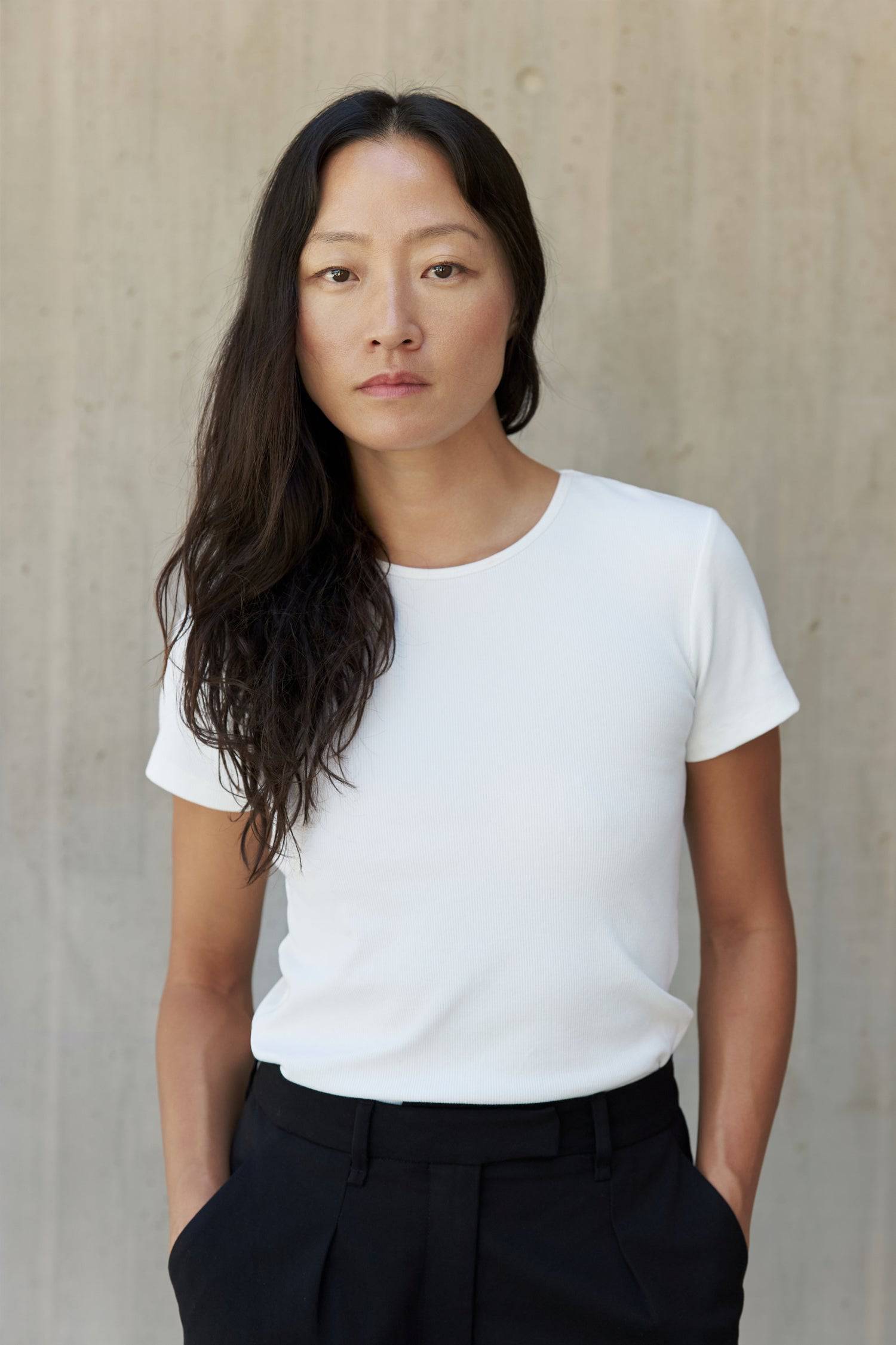 8304961945821, The Reese Top, Tops, Mod Ref, 90s,Basic,Basics,Black,Blue,Casual,cf-color-black,cf-color-blue,cf-color-white,cf-size-l,cf-size-m,cf-size-s,cf-vendor-mod-ref,Comfortable,Crew Neck,Crew Neckline,Everyday,Form Fitting,Ribbed,Ribbed Fabric,Ribbed Top,Short Sleeve,Spring,stretch,Stretchy,Summer,Tee,Tops,Transitional,white,Women's, Information The Reese Top is a ribbed tee that offers style without compromising comfort. It is fabricated from a cotton-rayon blend with a hint of spandex for a stretch